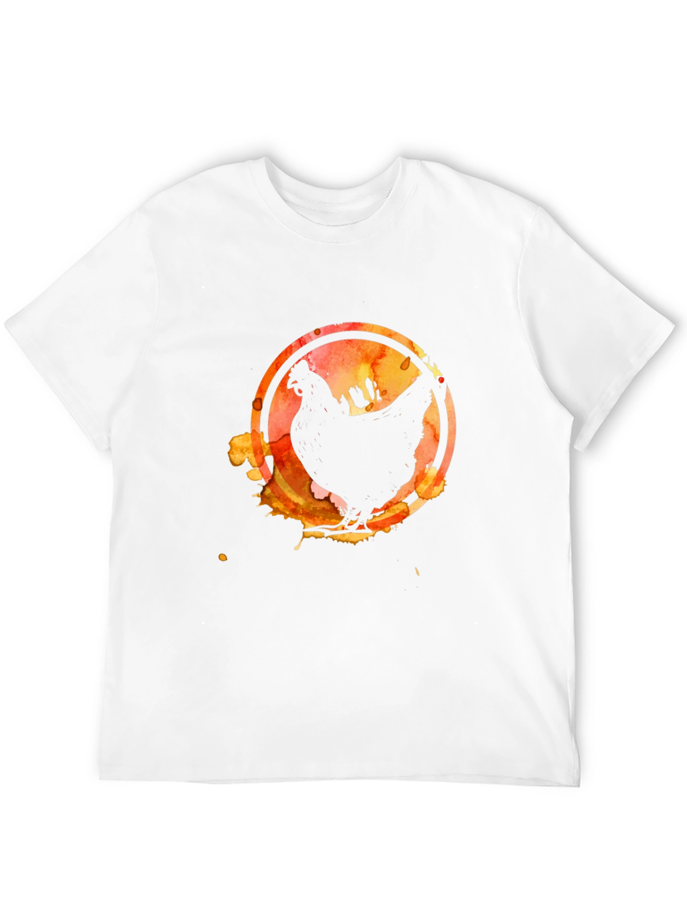 Watercolor Chicken Graphic T-Shirt