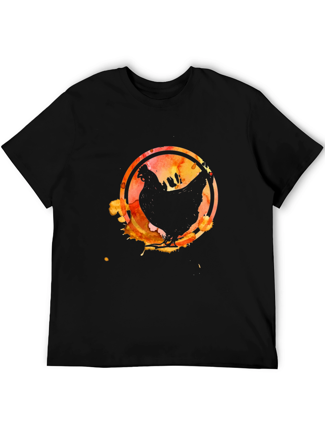 Watercolor Chicken Graphic T-Shirt
