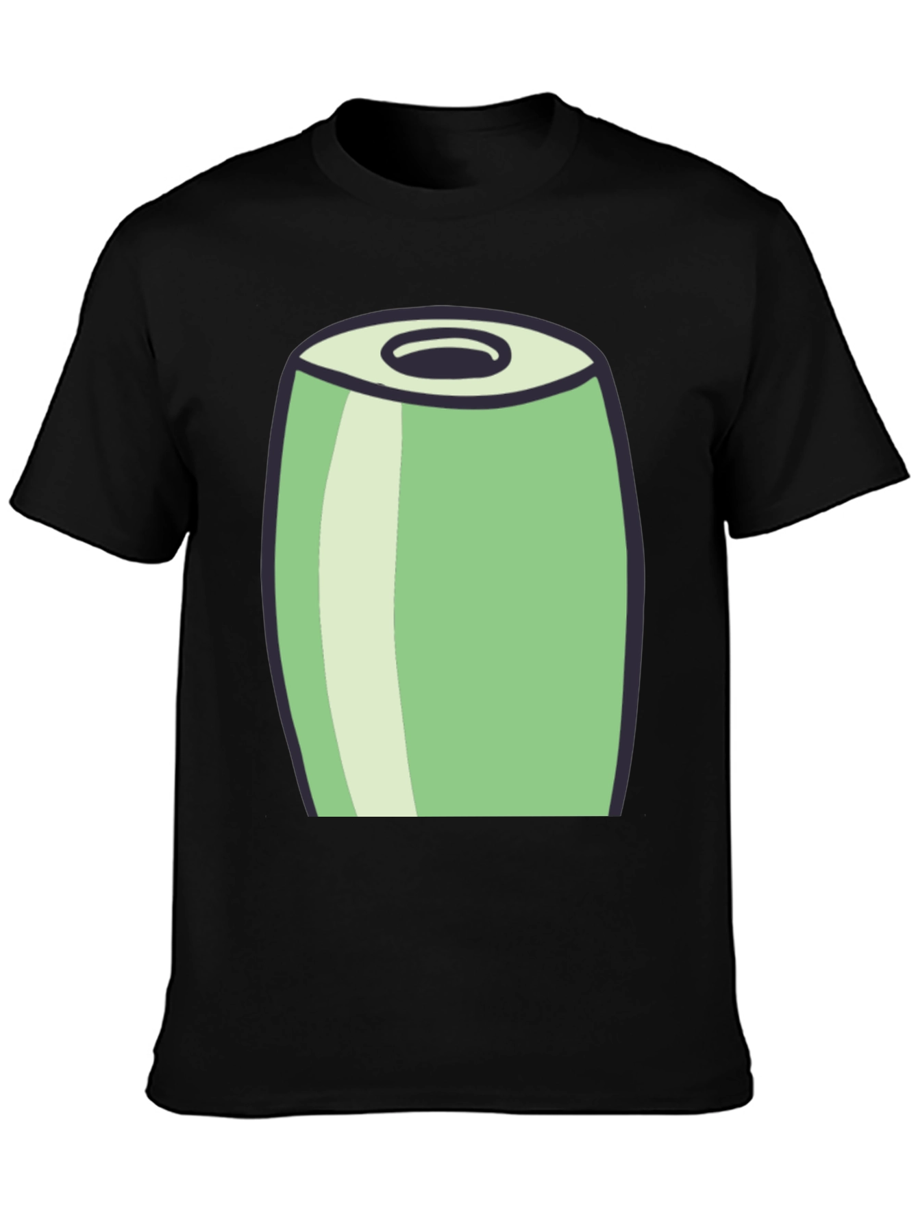 Cartoon Can Graphic Tee - Black