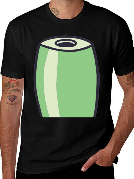 Cartoon Can Graphic Tee - Black