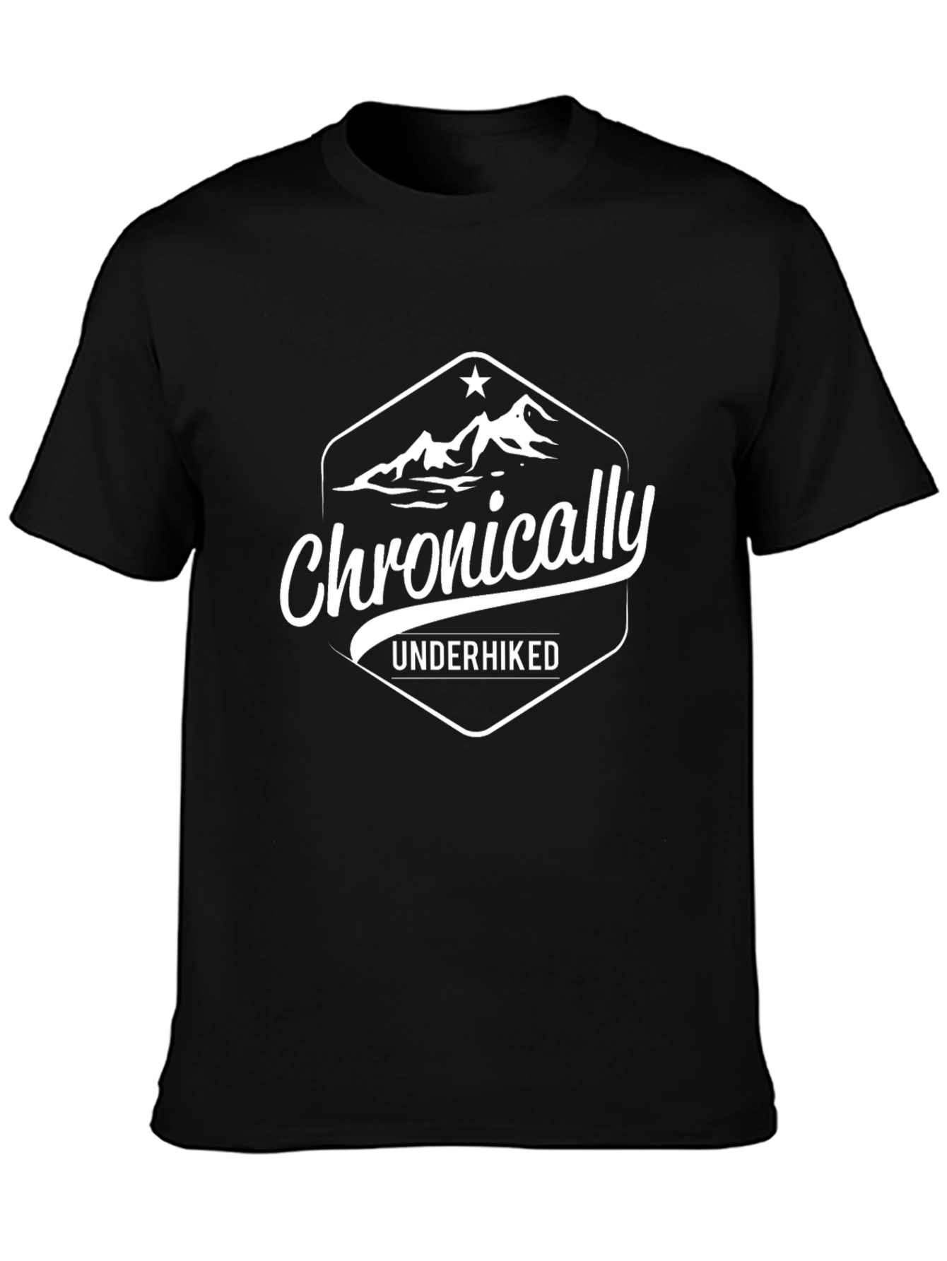 Chronically Underhiked Black Graphic T-Shirt