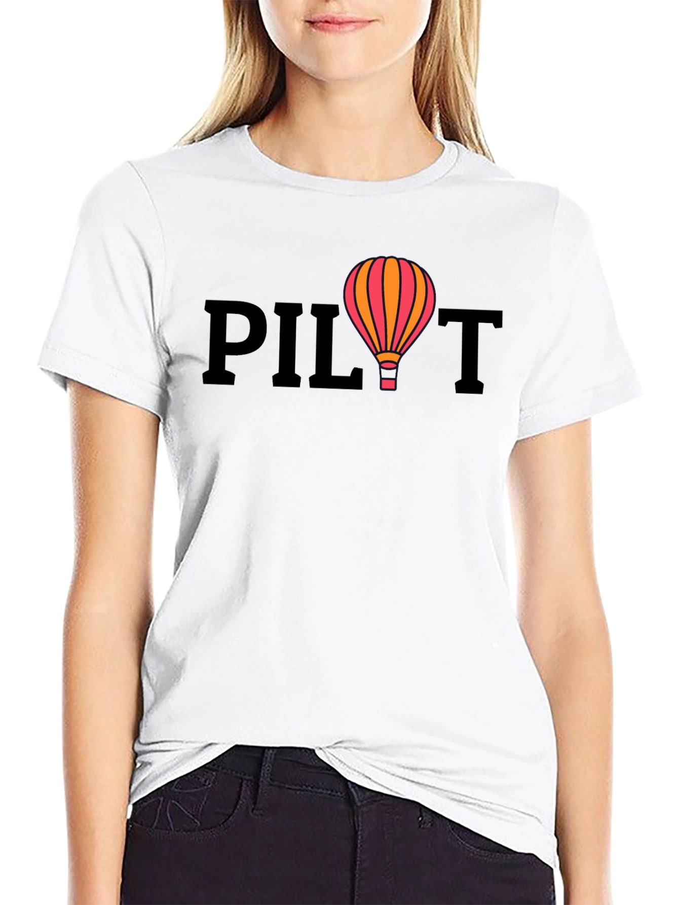 Pilot Hot Air Balloon Graphic T-Shirt