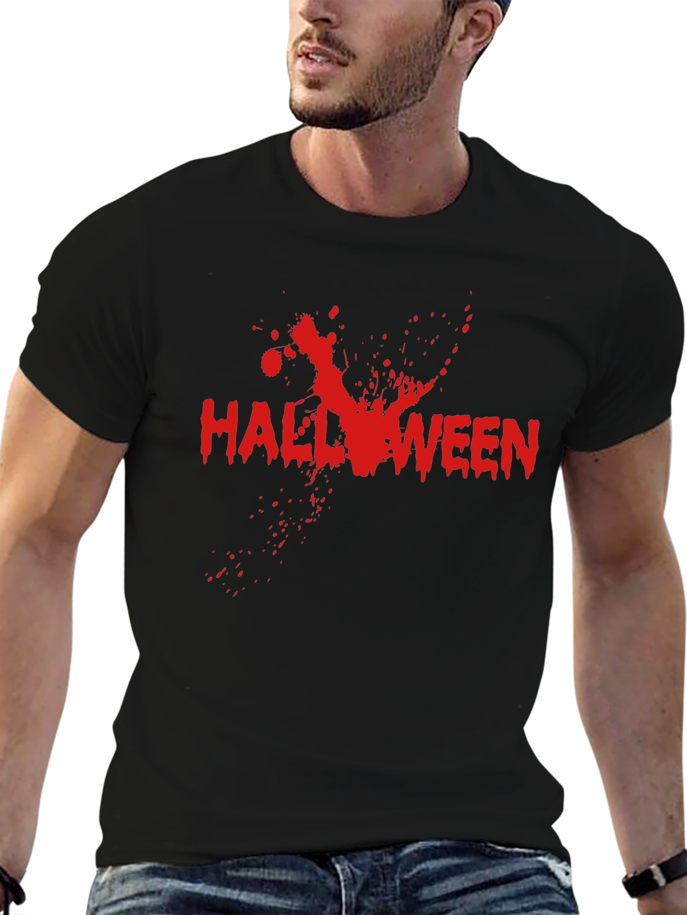 Halloween Splatter Graphic T-Shirt