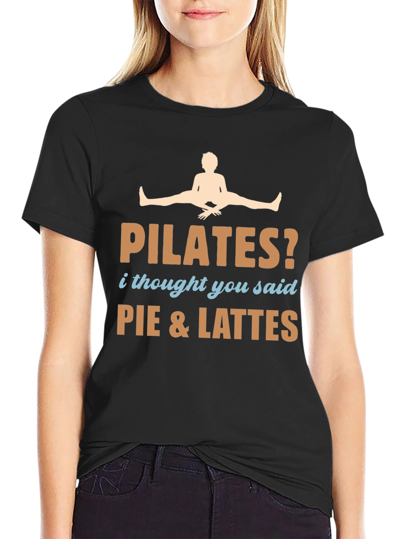Pilates? Pie & Lattes T-Shirt Funny Workout Tee
