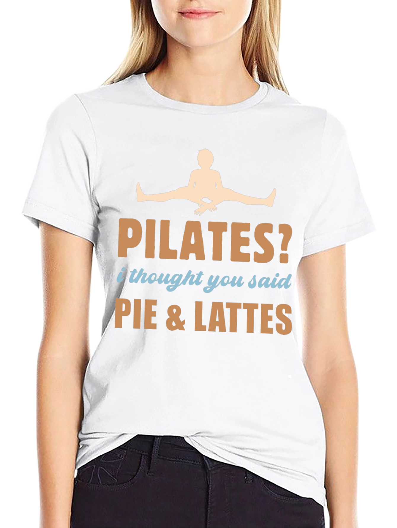 Pilates? Pie & Lattes T-Shirt Funny Workout Tee