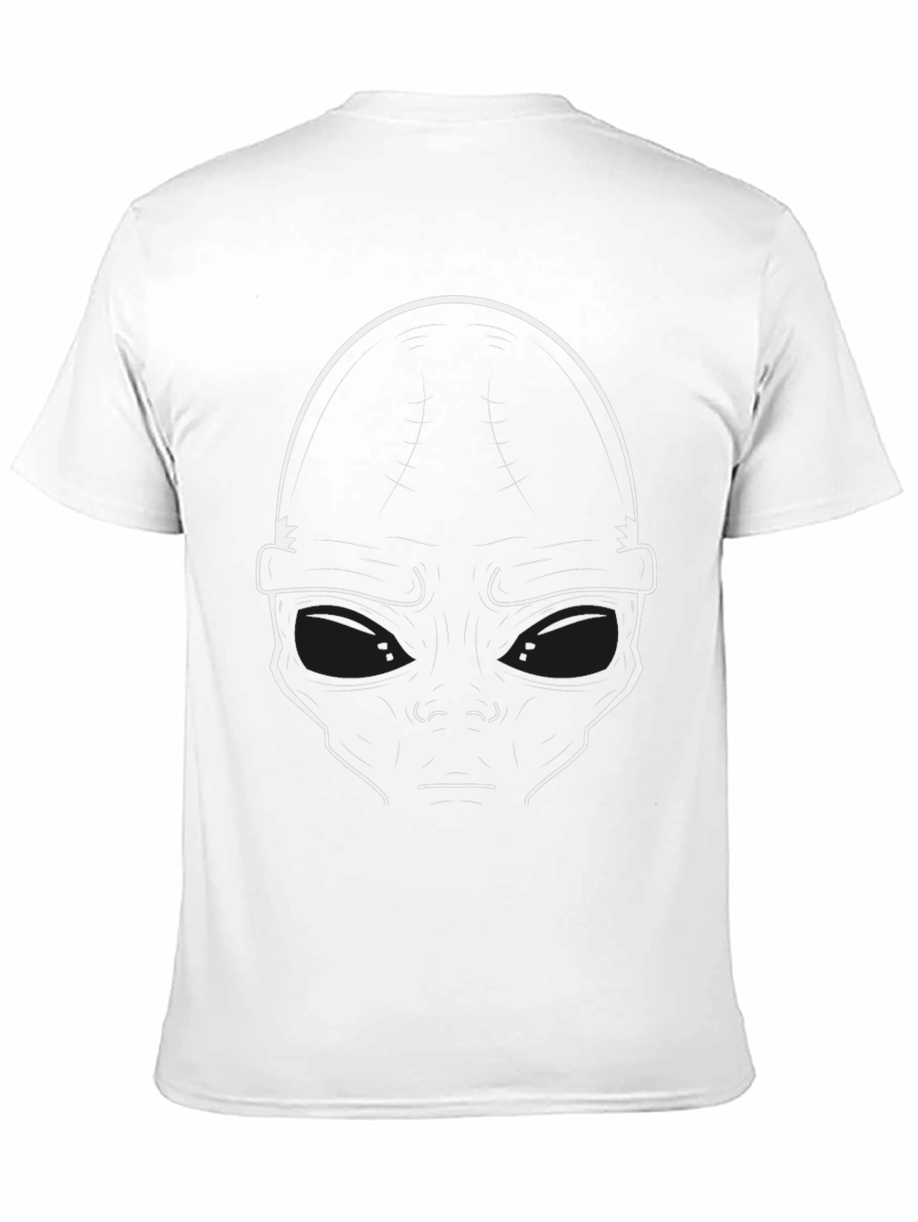 Alien Face Graphic Black T-Shirt - Sci-Fi Style