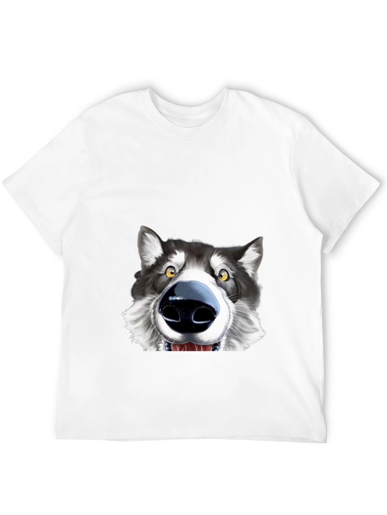 Funny Dog Face Graphic T-Shirt - Unisex Black Tee