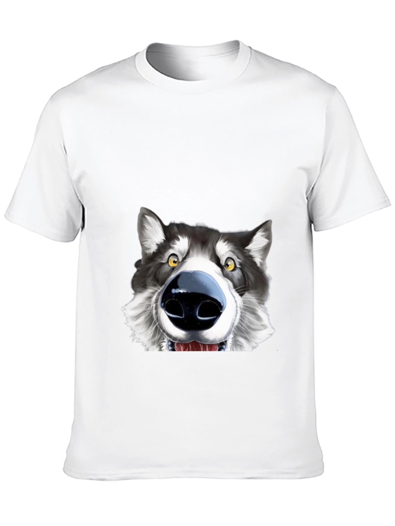 Funny Dog Face Graphic T-Shirt - Unisex Black Tee