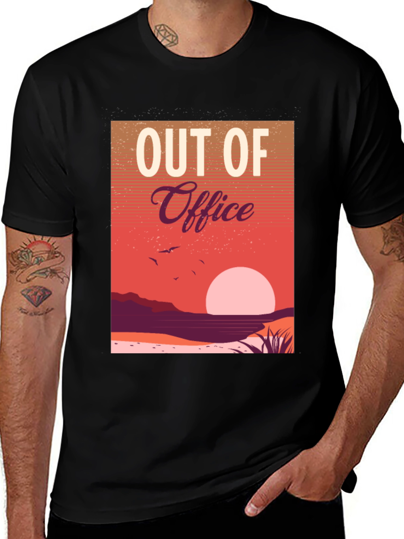 Out of Office Sunset Graphic Tee