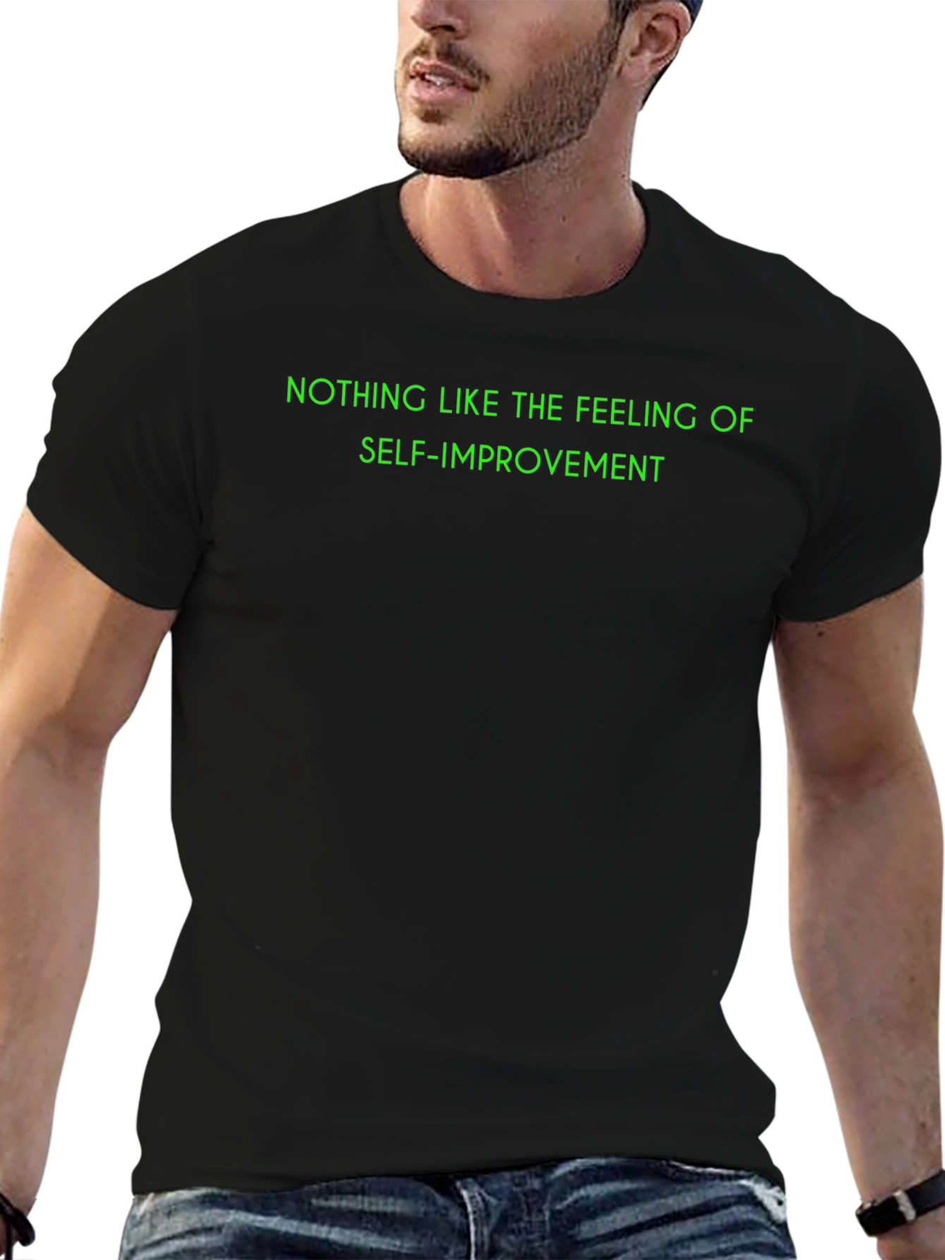 Self-Improvement Black T-Shirt