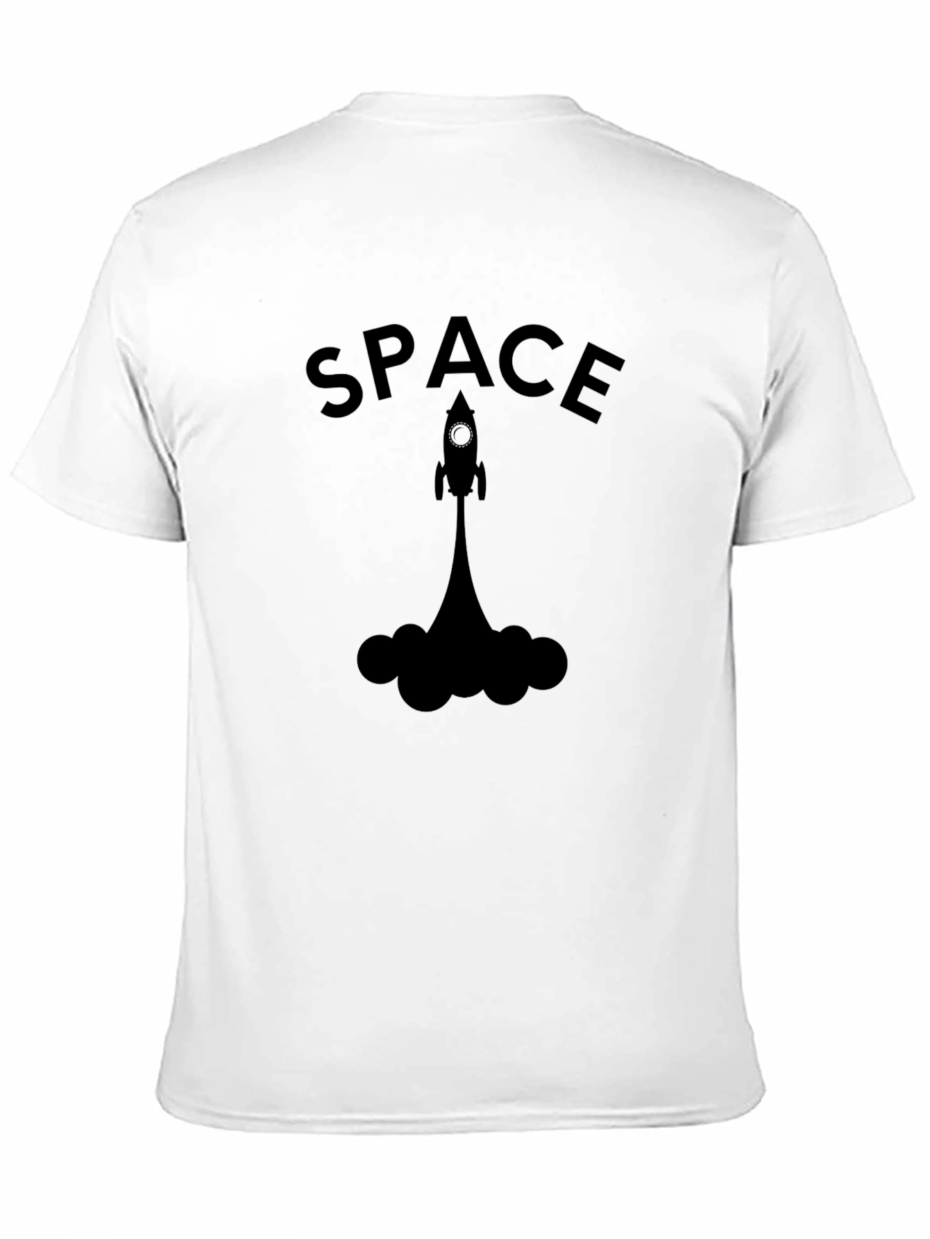 Space Rocket T-Shirt - Black Graphic Tee