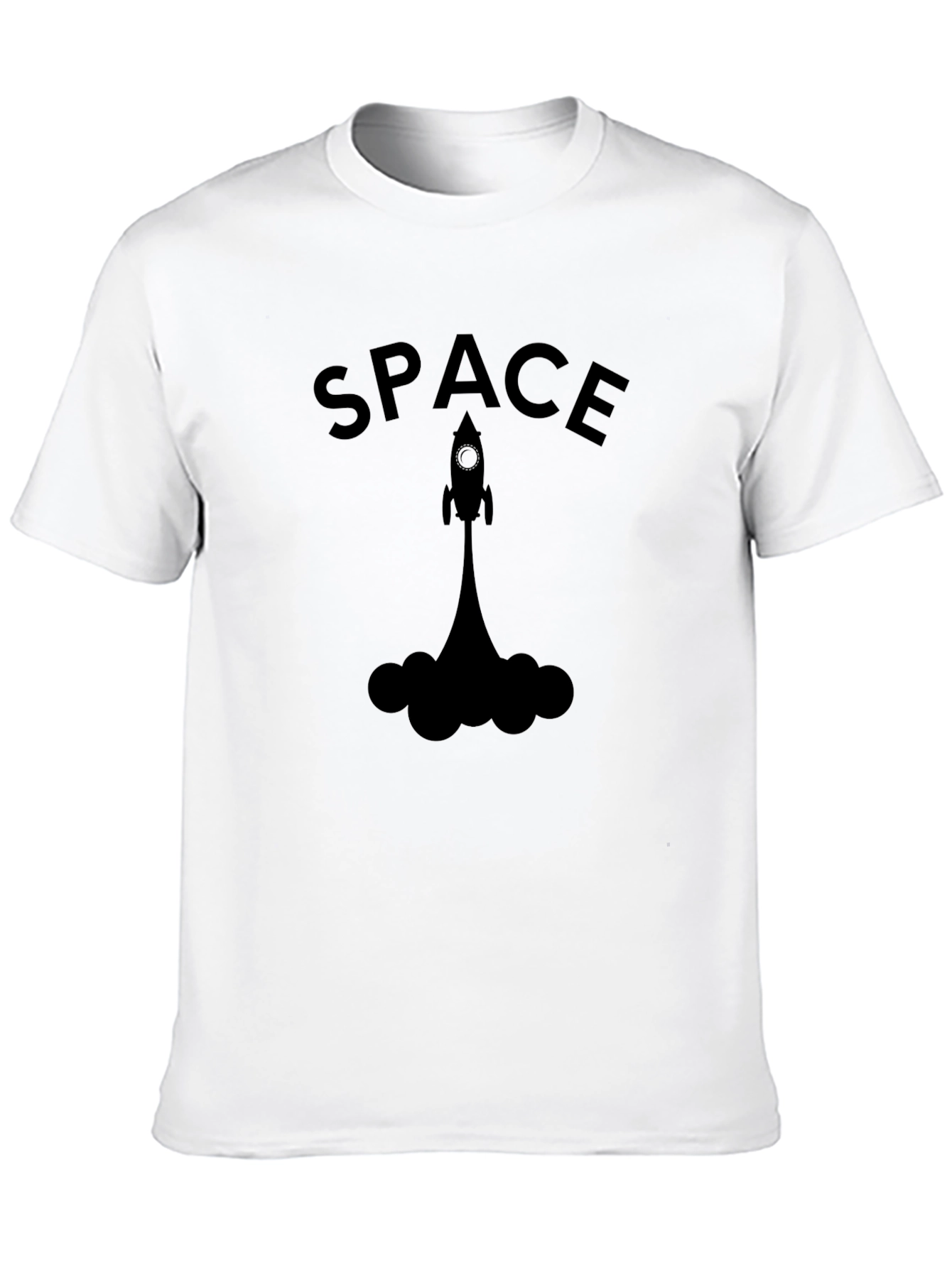 Space Rocket T-Shirt - Black Graphic Tee