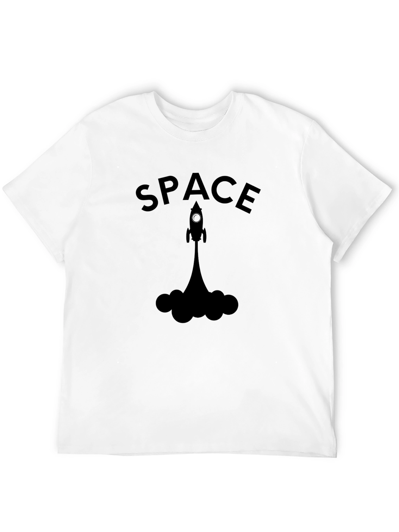Space Rocket T-Shirt - Black Graphic Tee