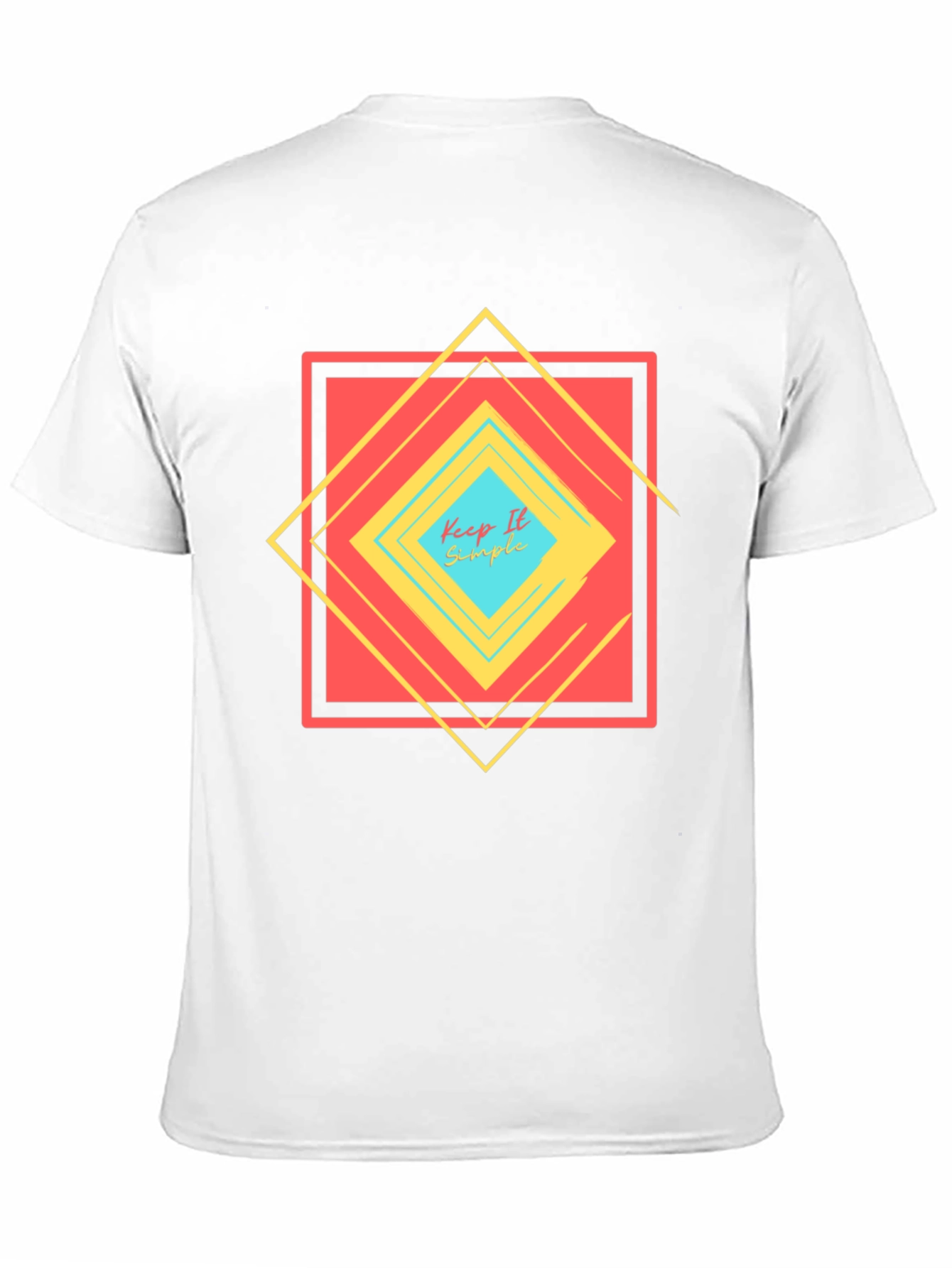 Keep It Simple Geometric Design T-Shirt