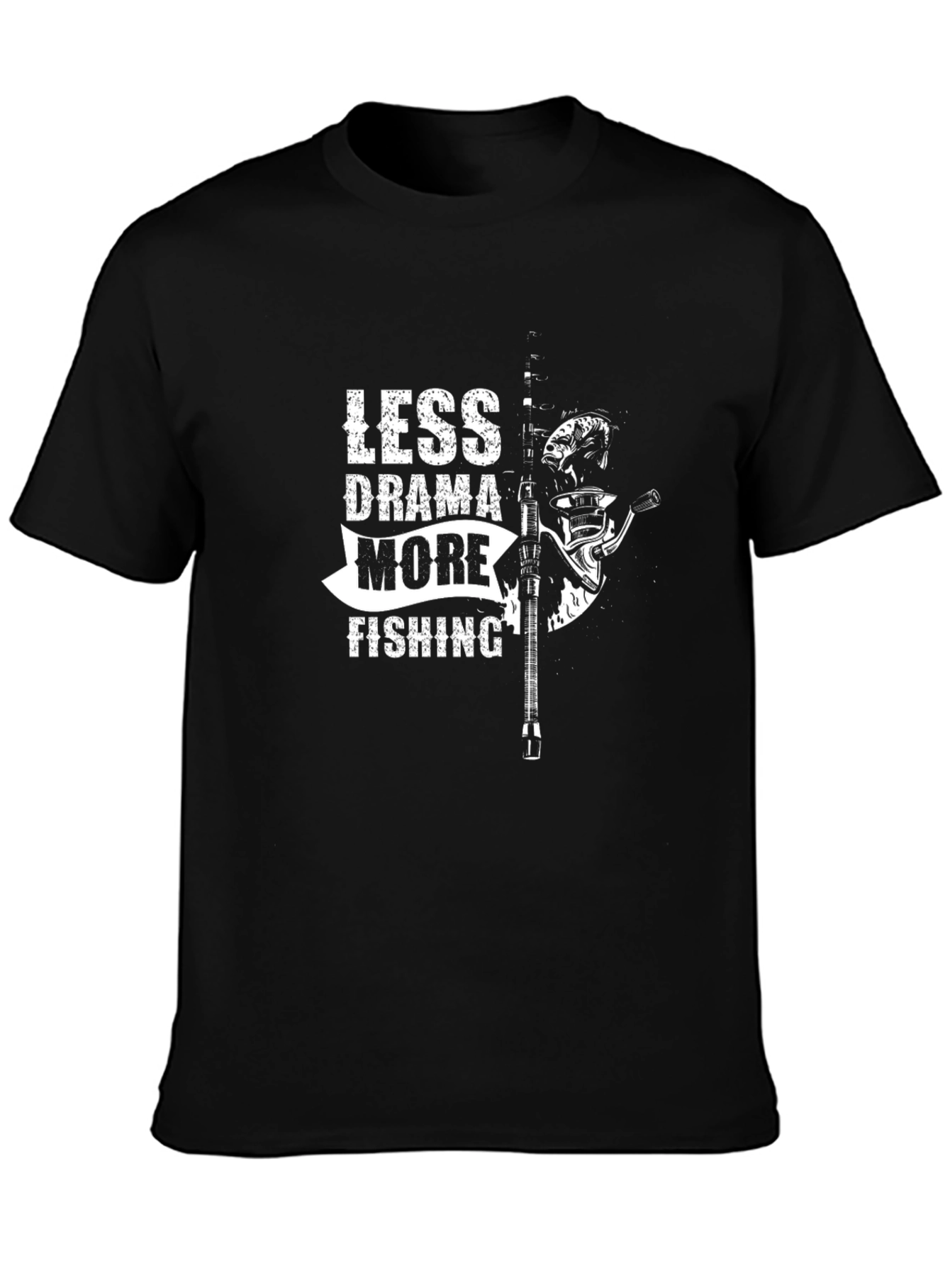 Less Drama More Fishing Graphic Tee