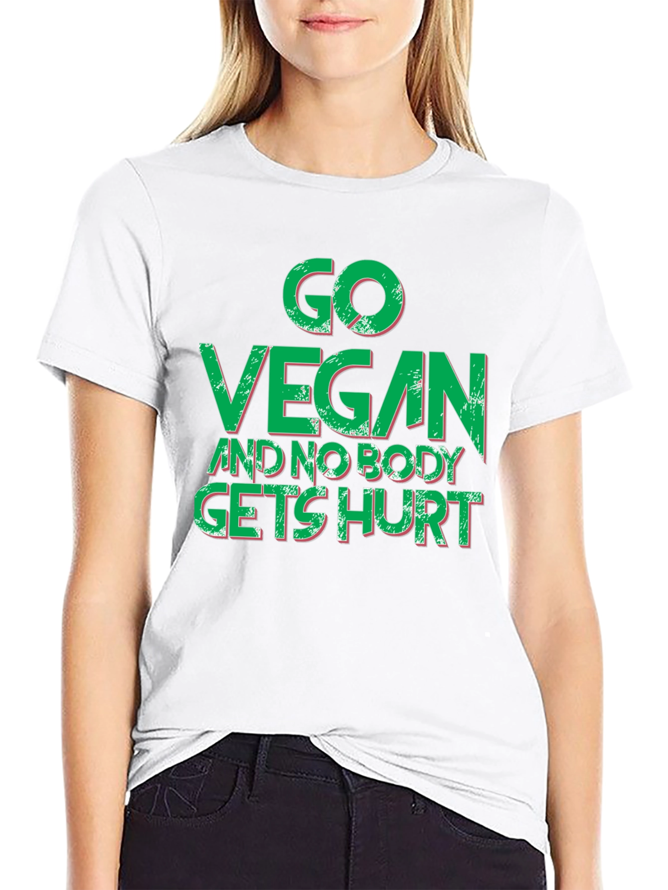 Go Vegan And Nobody Gets Hurt Black T-Shirt