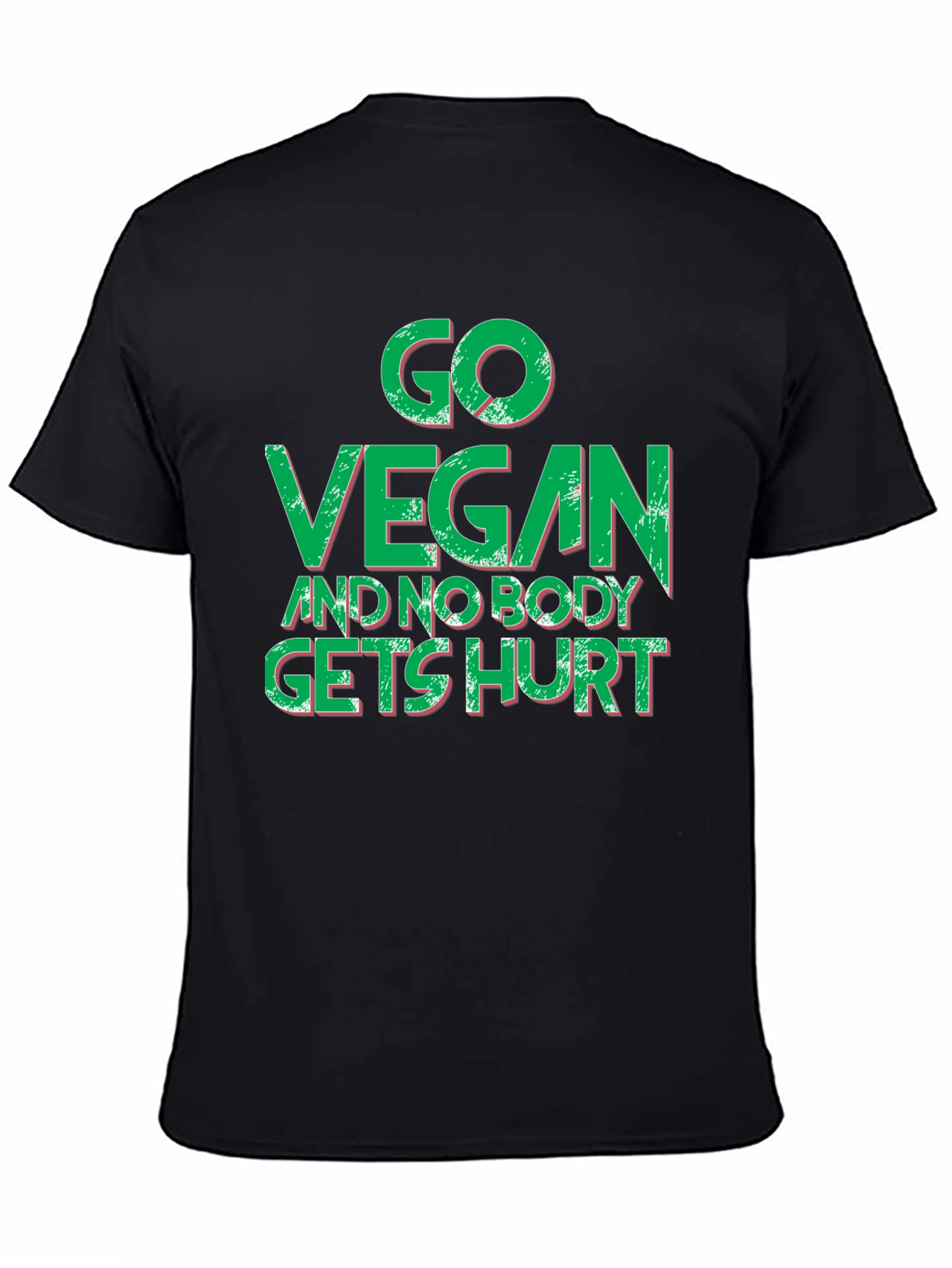 Go Vegan And Nobody Gets Hurt Black T-Shirt