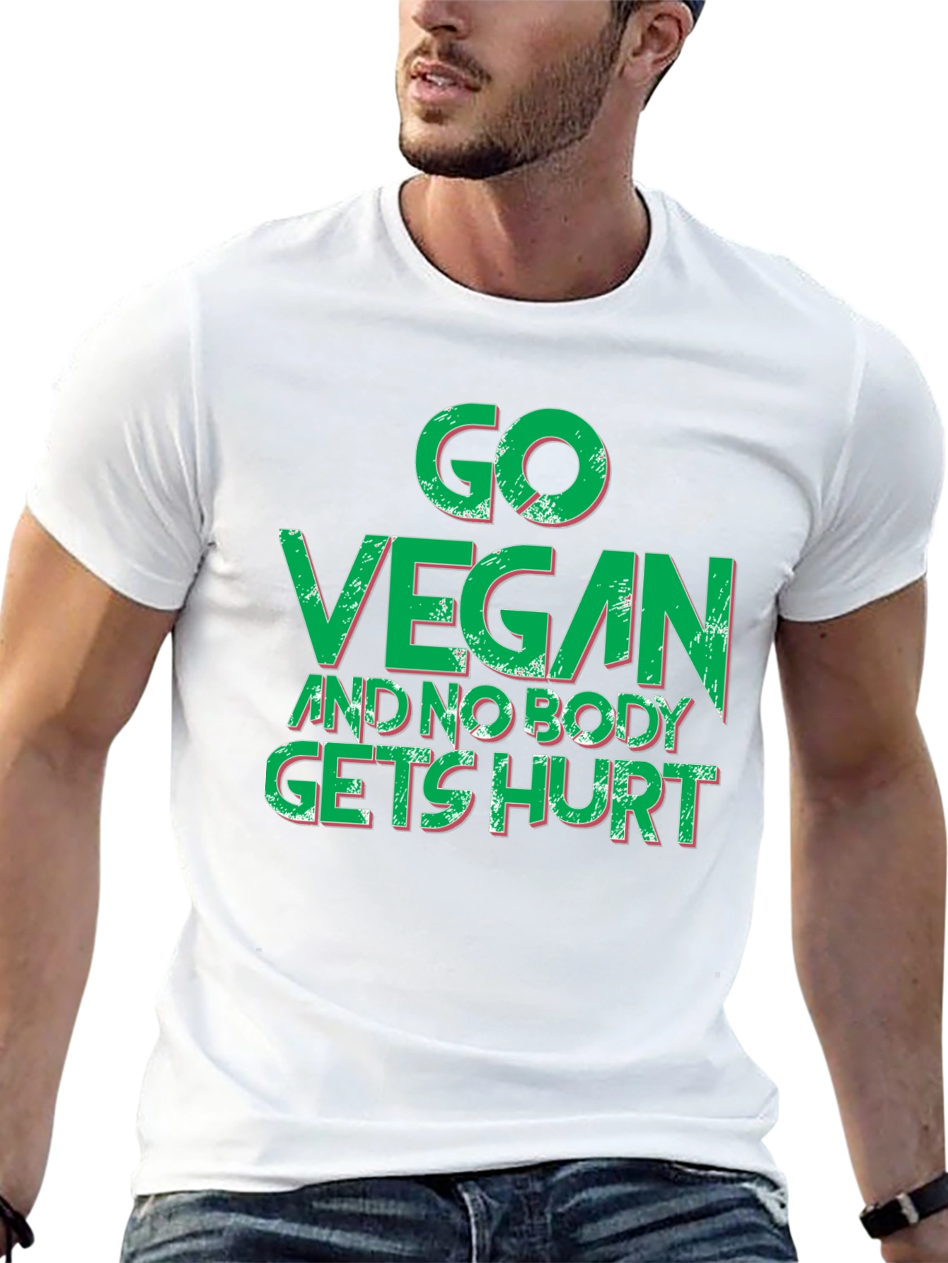 Go Vegan And Nobody Gets Hurt Black T-Shirt