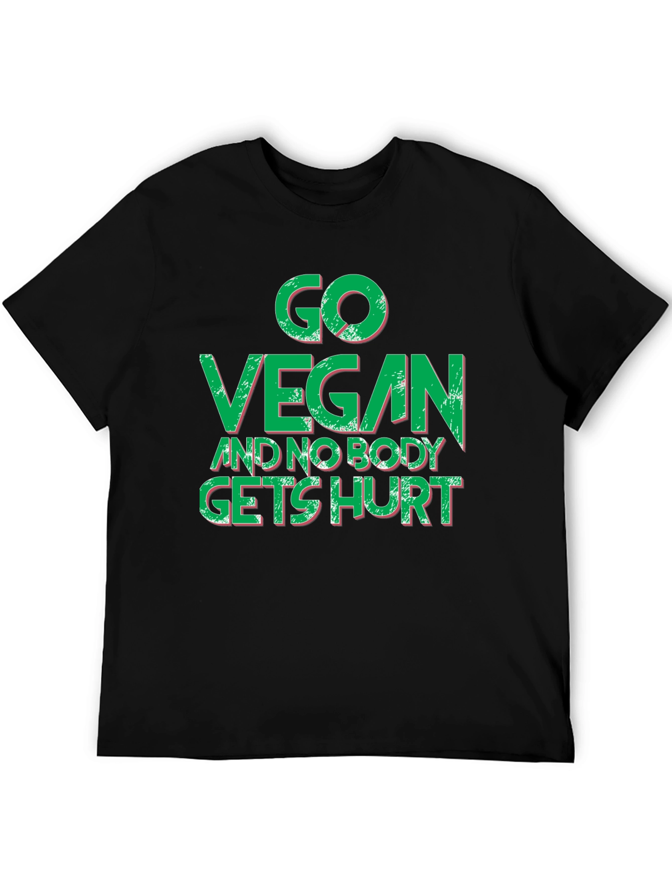 Go Vegan And Nobody Gets Hurt Black T-Shirt