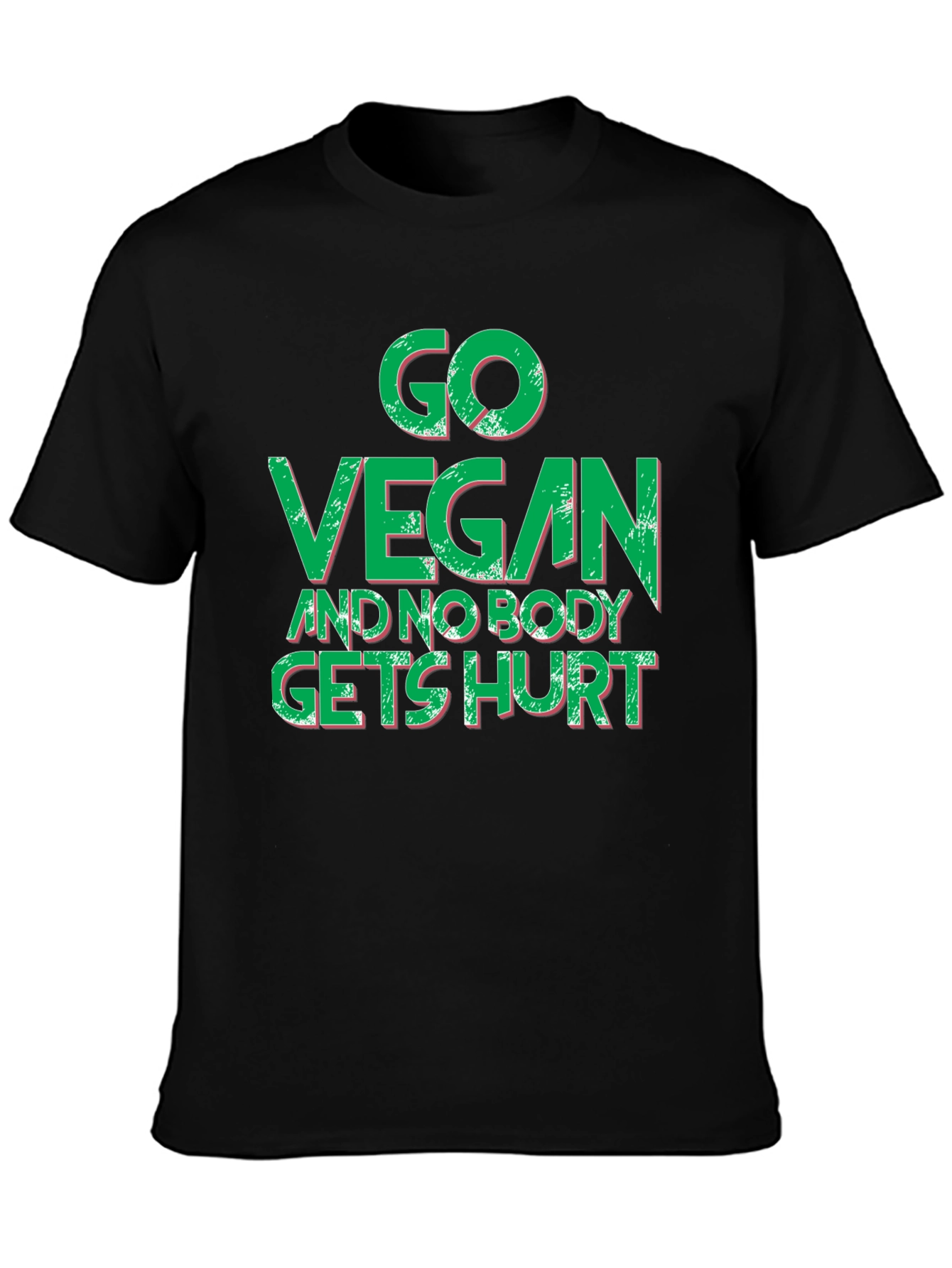Go Vegan And Nobody Gets Hurt Black T-Shirt