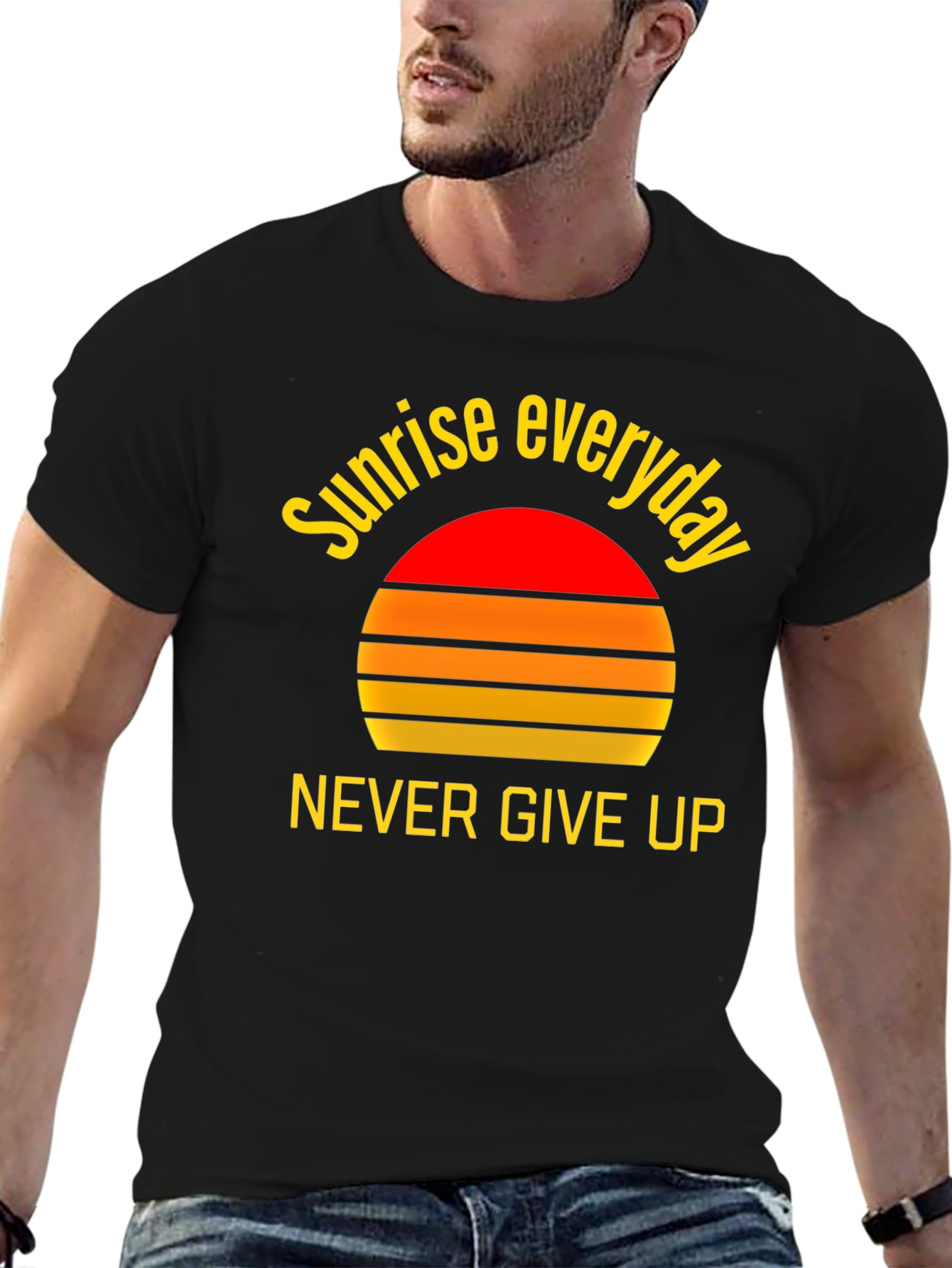 Sunrise Everyday Graphic Tee - Never Give Up