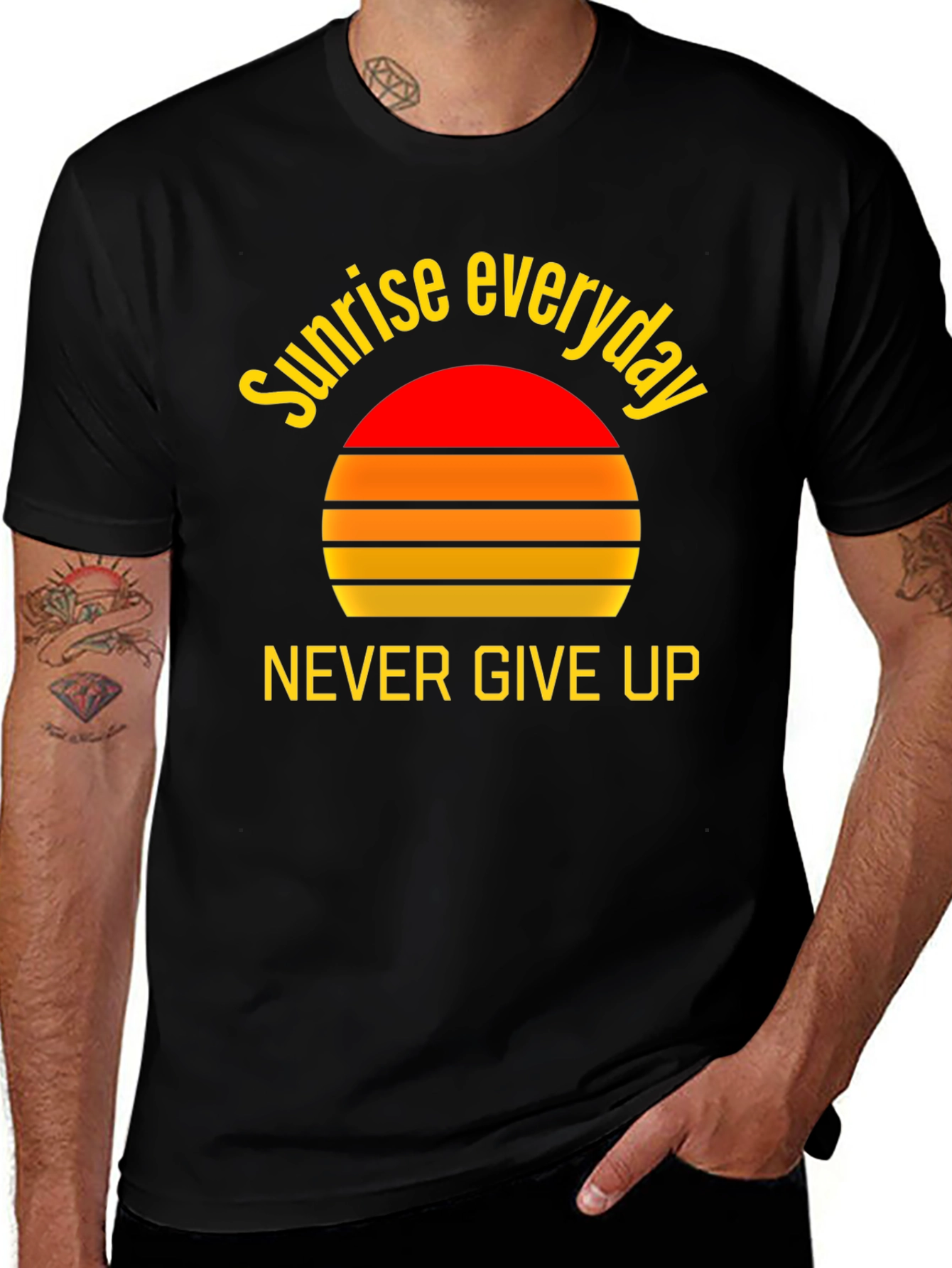 Sunrise Everyday Graphic Tee - Never Give Up