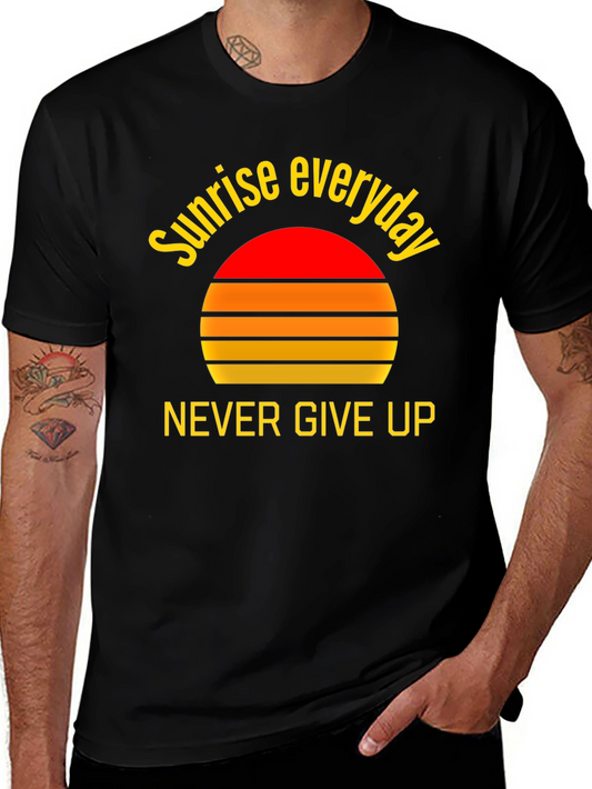 Sunrise Everyday Graphic Tee - Never Give Up