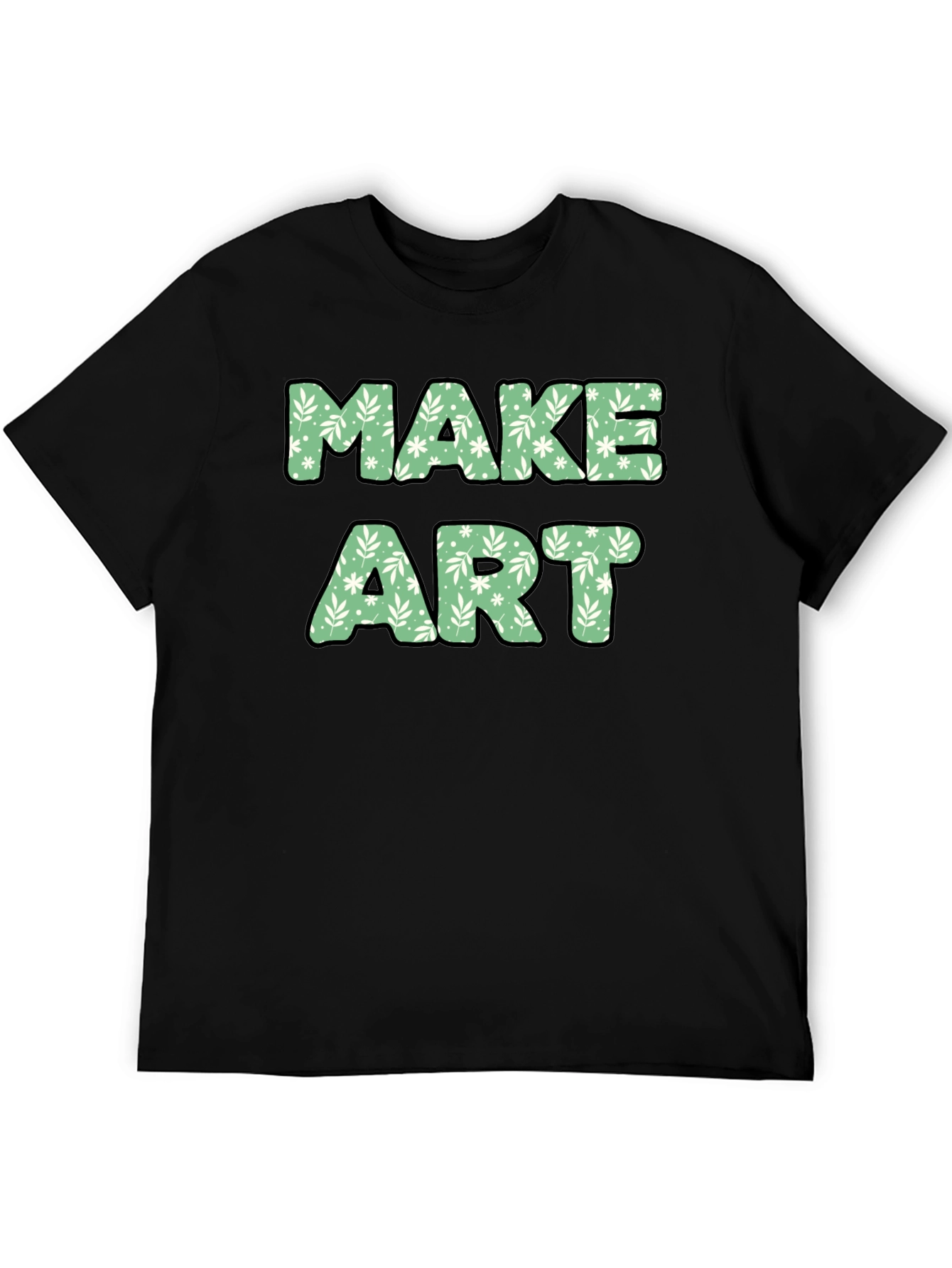Make Art Floral Tee - Creative Expression T-Shirt
