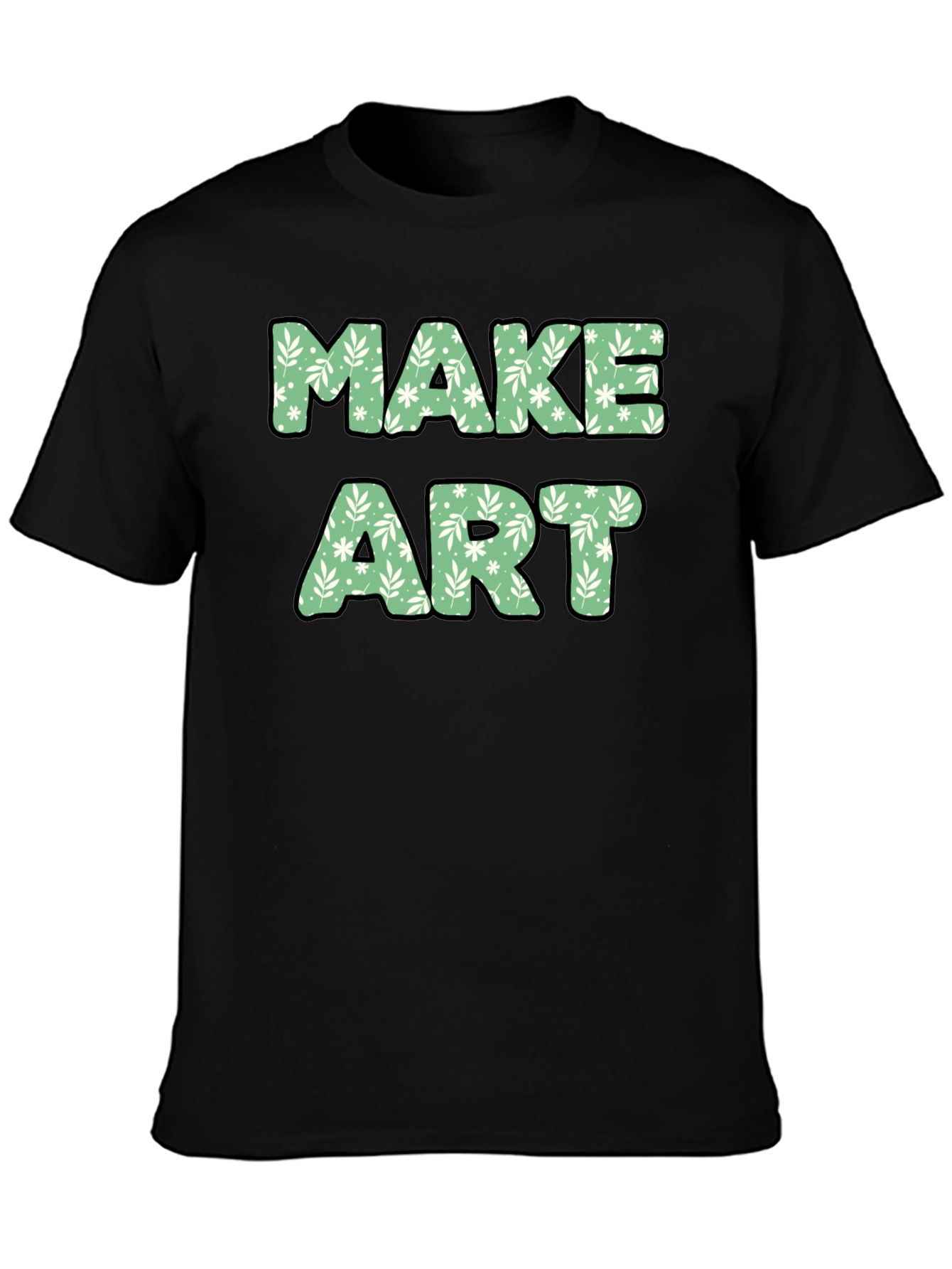 Make Art Floral Tee - Creative Expression T-Shirt