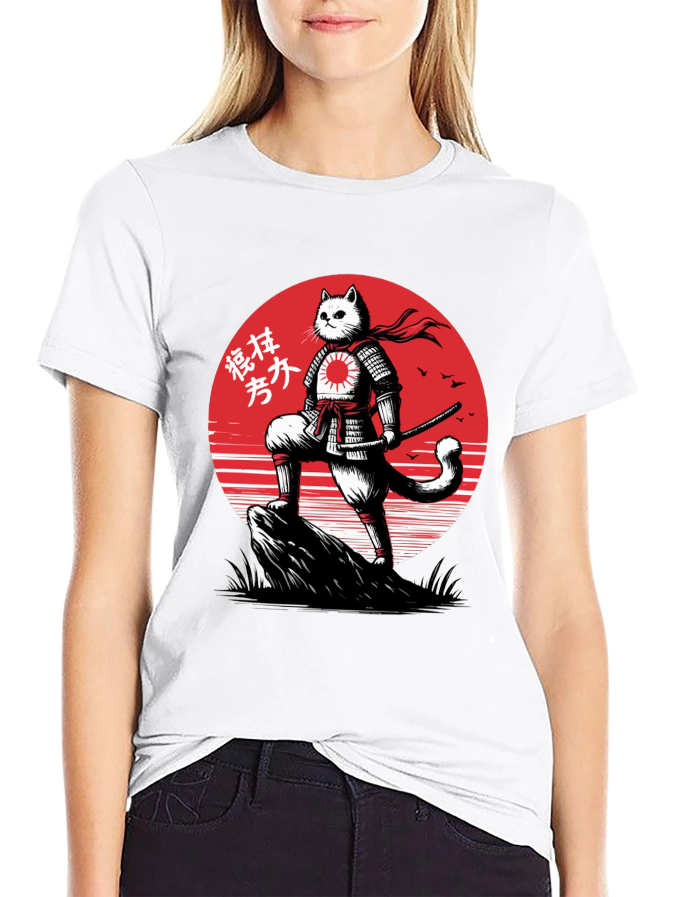 Samurai Cat T-Shirt - Martial Arts Kitten