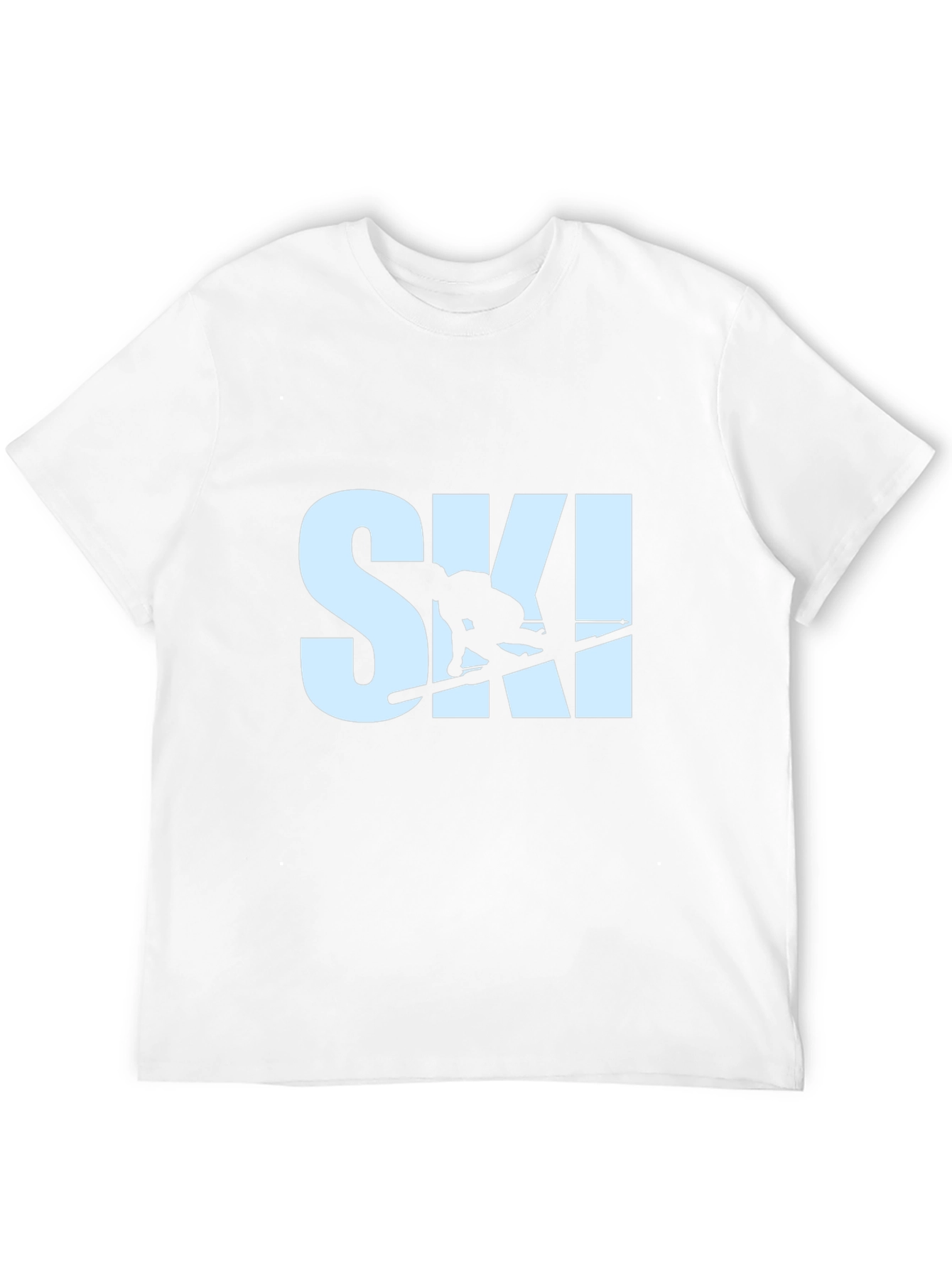Mens Ski T-Shirt - Black Graphic Tee
