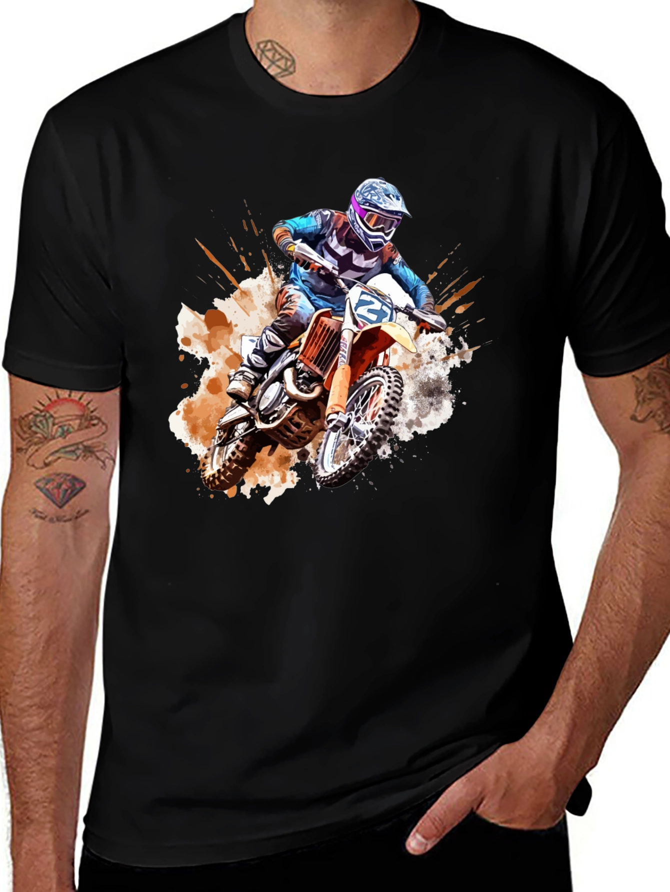 Motocross Rider Graphic Tee - Bold & Edgy Design