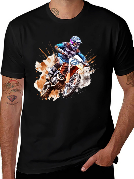 Motocross Rider Graphic Tee - Bold & Edgy Design