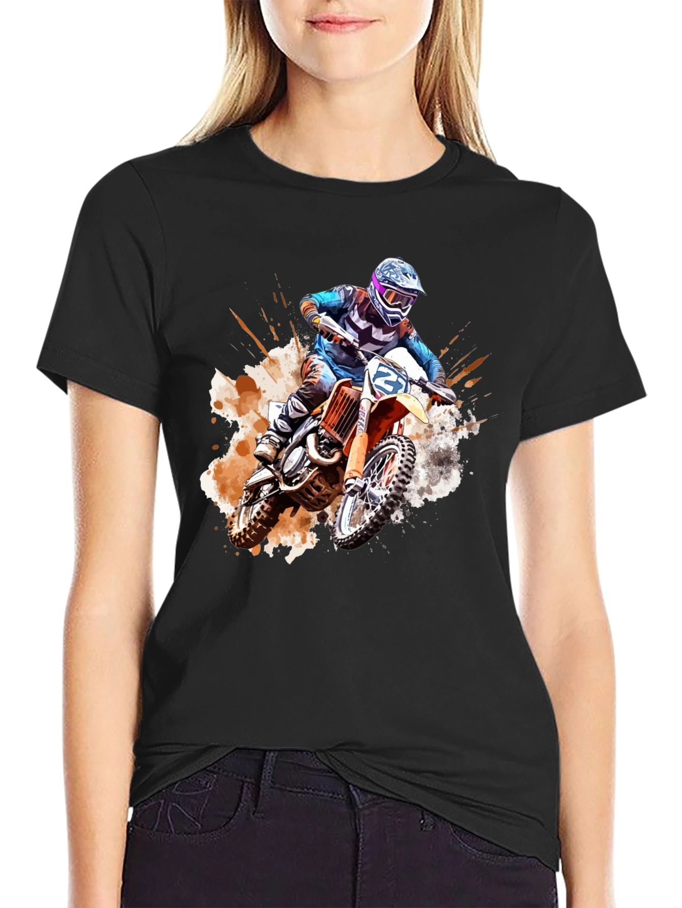 Motocross Rider Graphic Tee - Bold & Edgy Design
