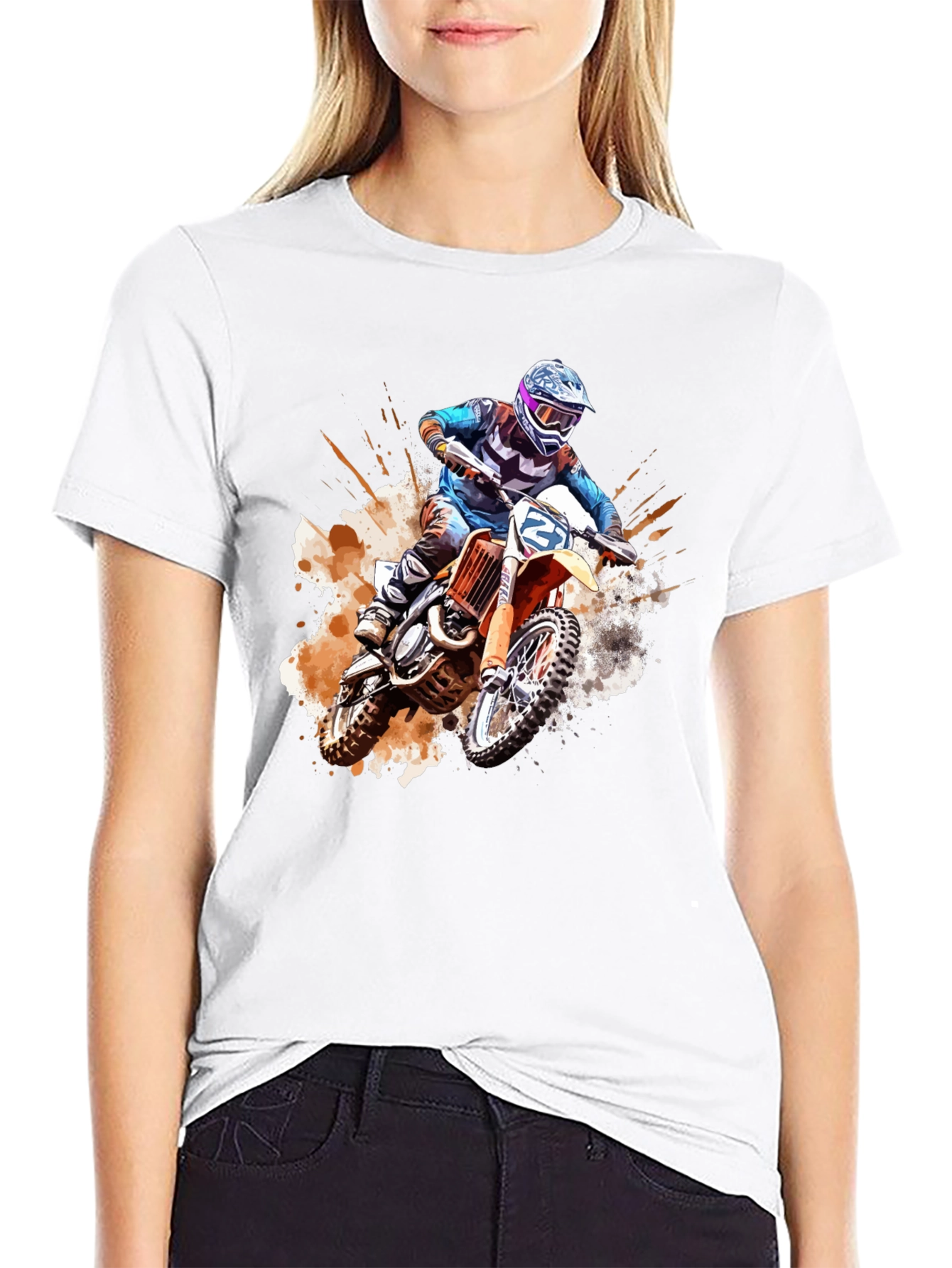 Motocross Rider Graphic Tee - Bold & Edgy Design