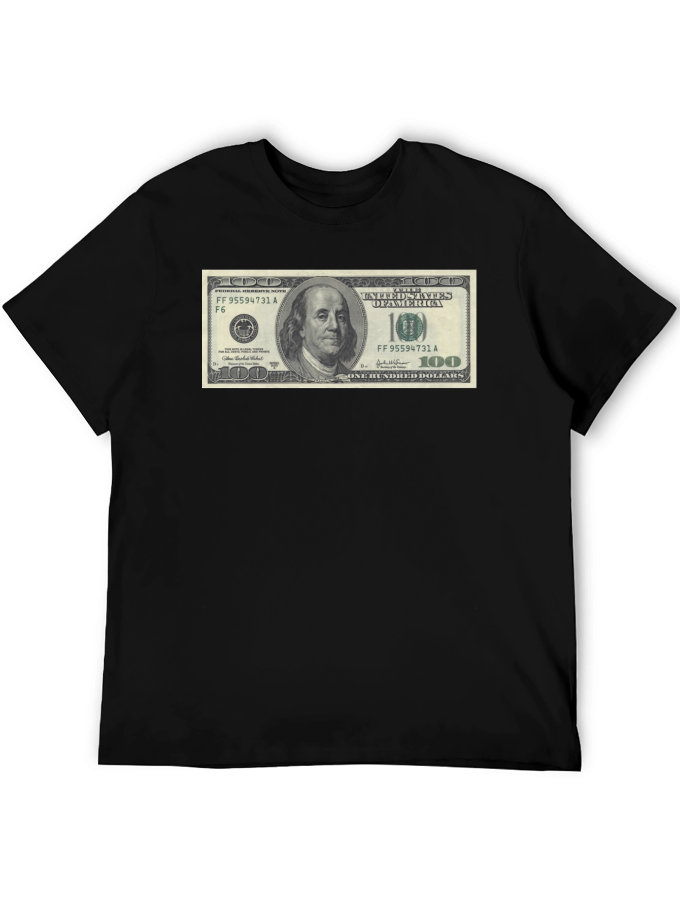 Money Graphic Black T-Shirt