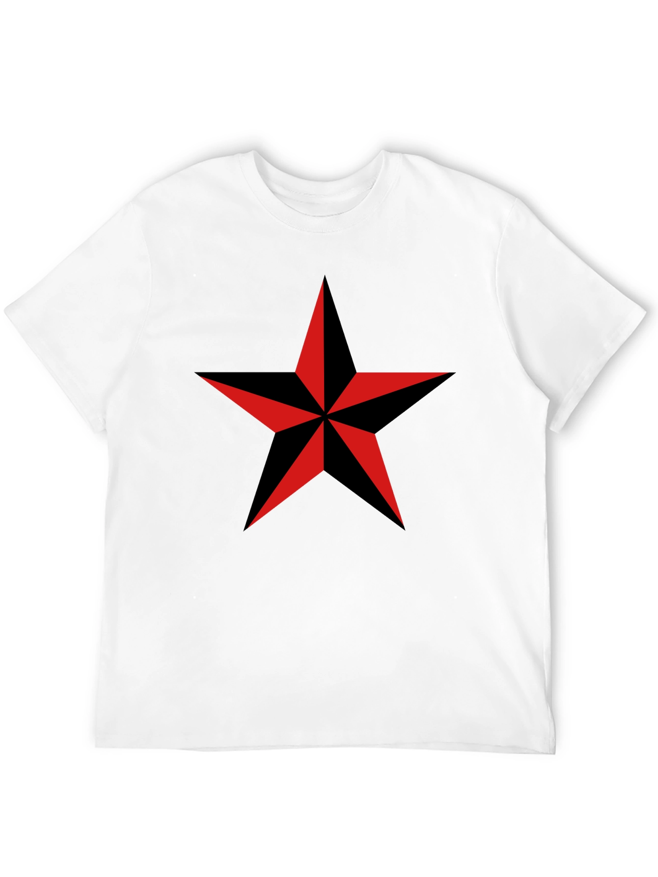Nautical Star Graphic T-Shirt - Classic Crew Neck