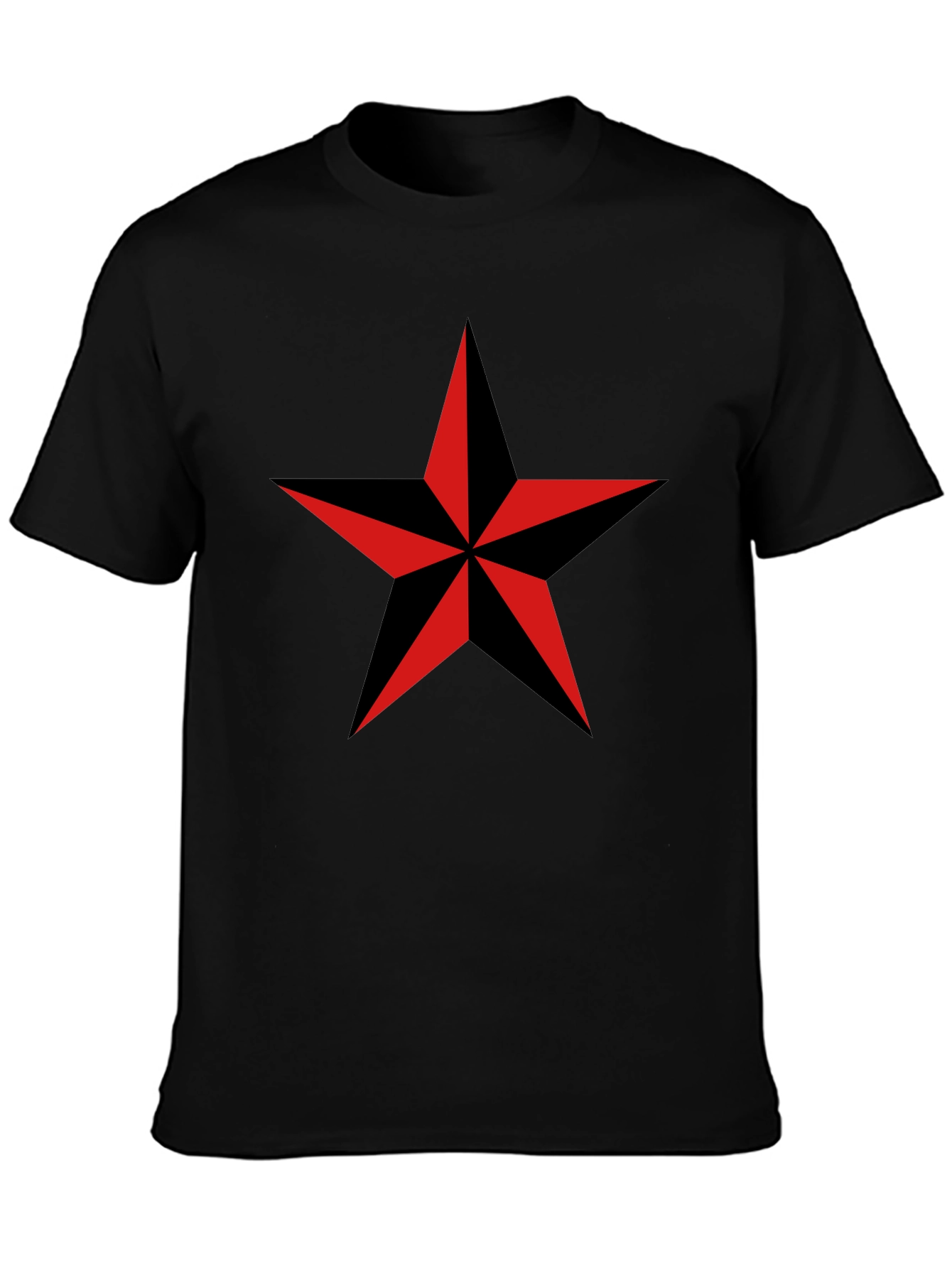 Nautical Star Graphic T-Shirt - Classic Crew Neck