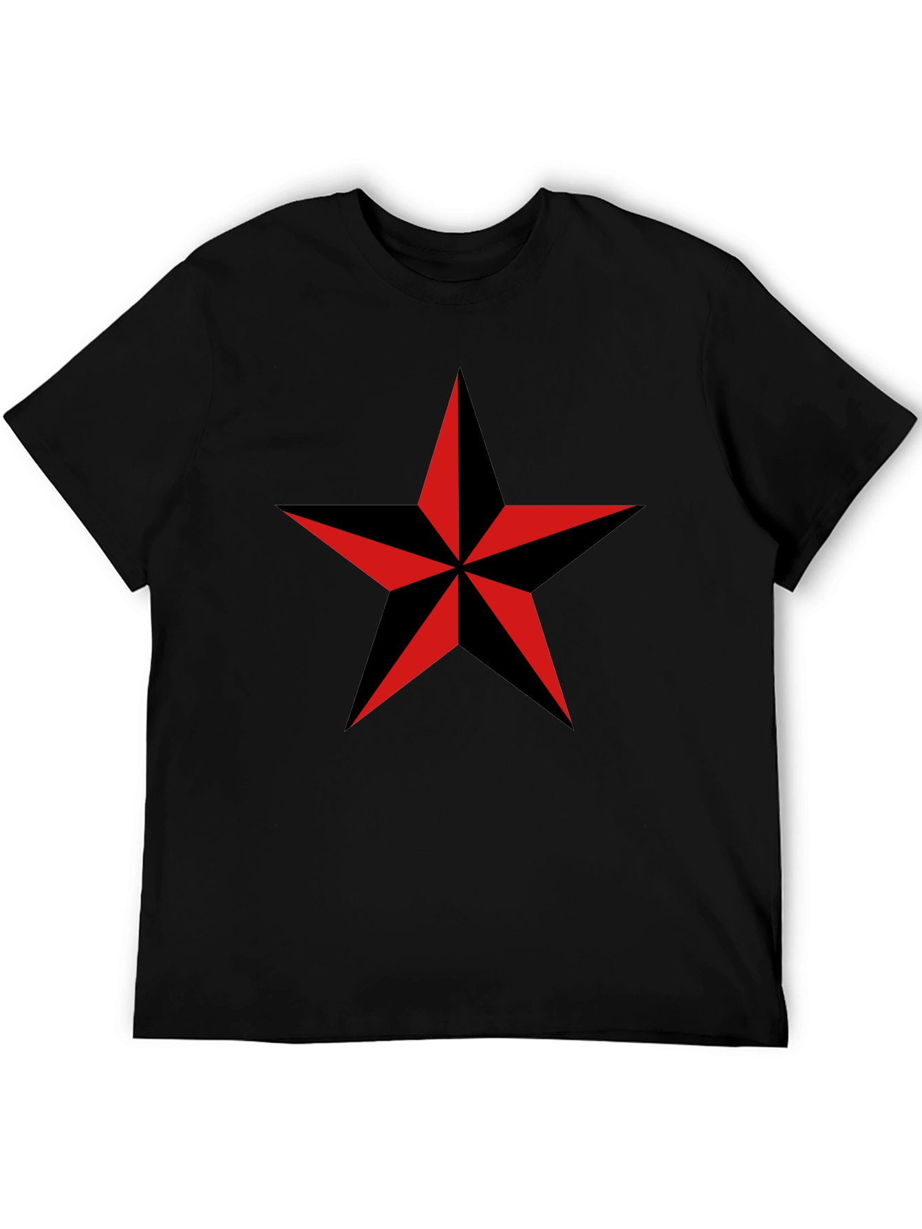 Nautical Star Graphic T-Shirt - Classic Crew Neck