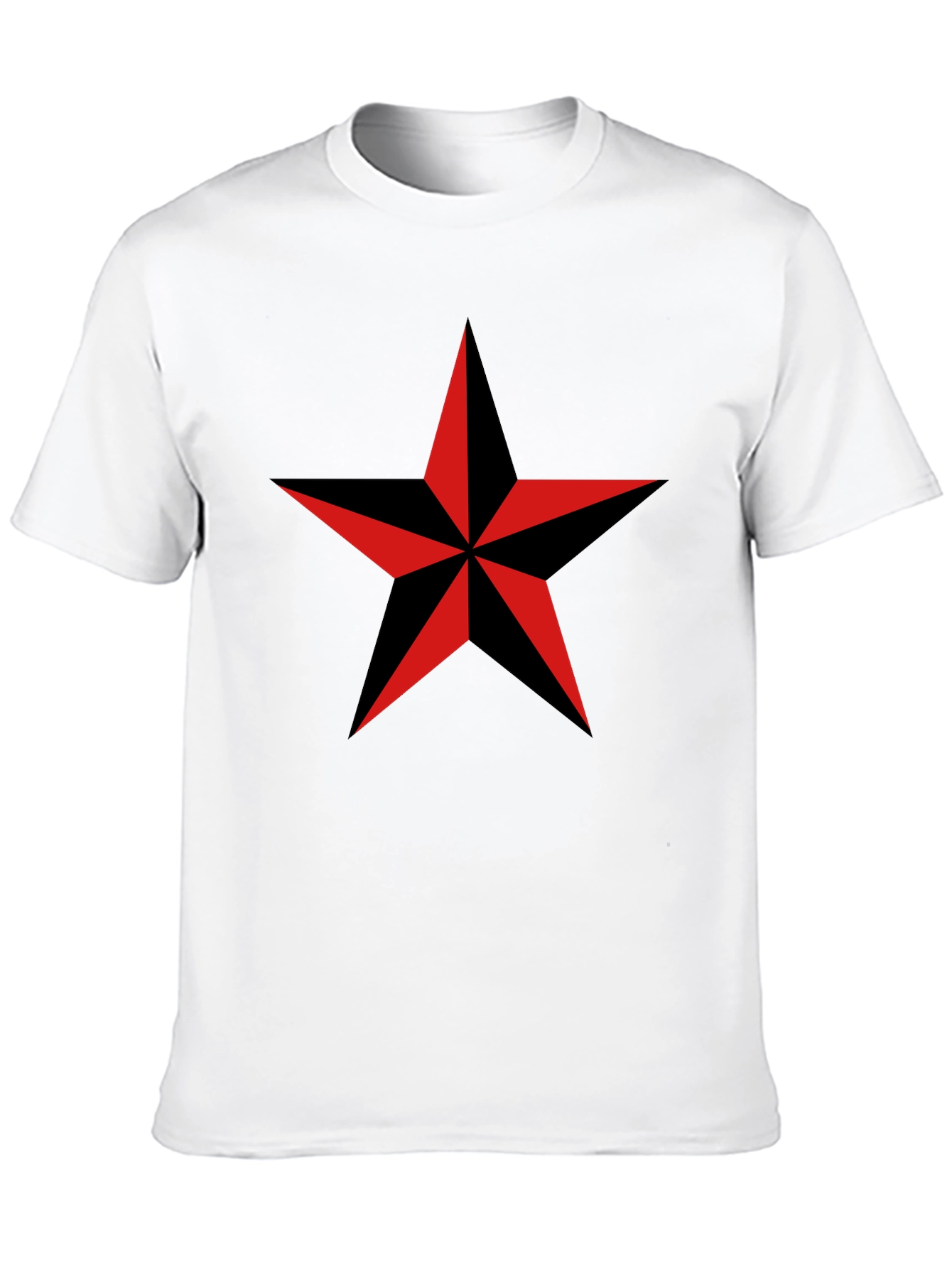 Nautical Star Graphic T-Shirt - Classic Crew Neck