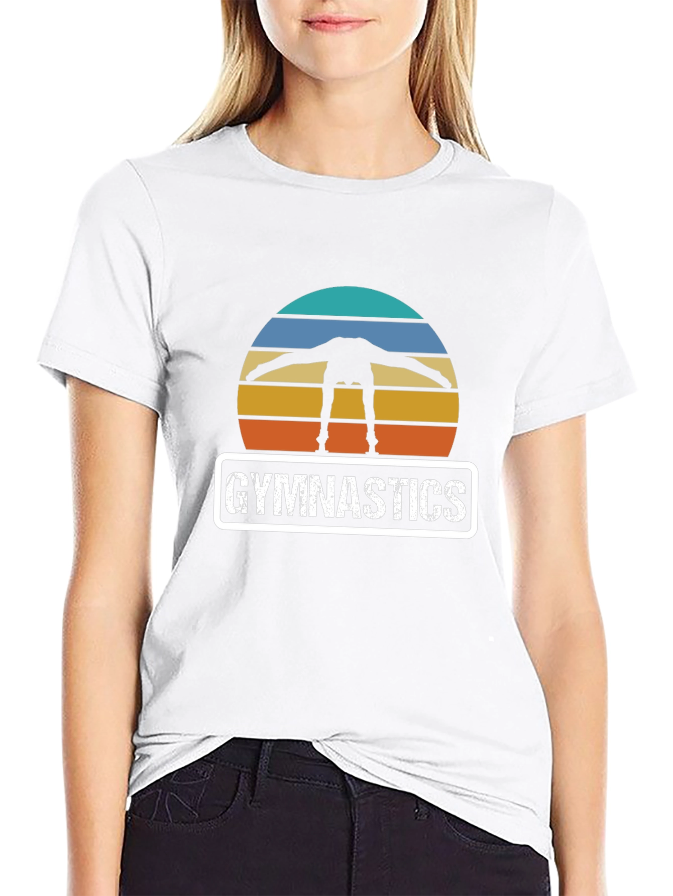 Gymnastics Retro Sunset Graphic T-Shirt