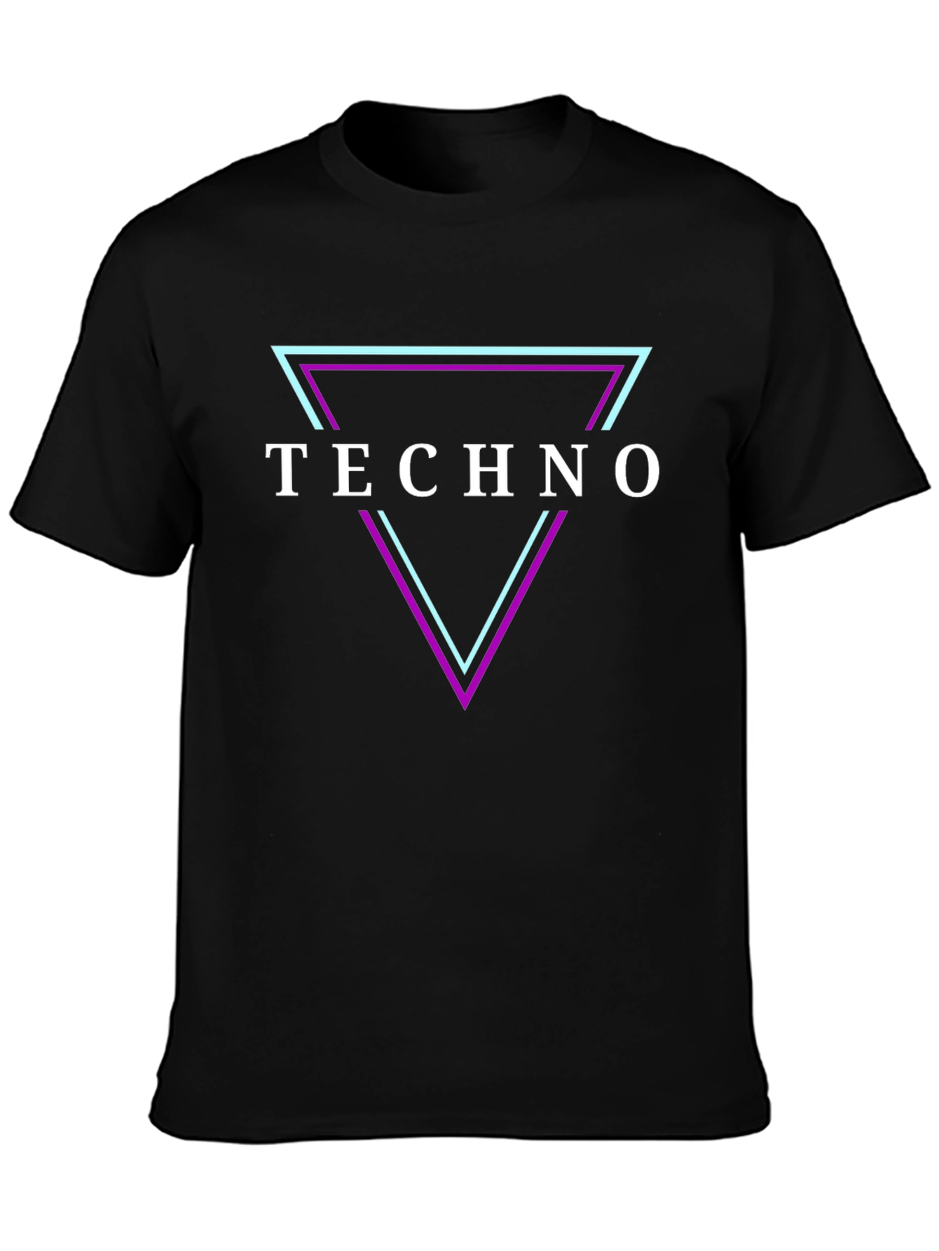 Techno Triangle Graphic T-Shirt - Club Rave Wear