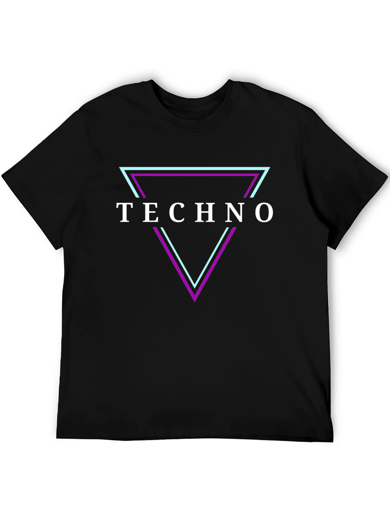 Techno Triangle Graphic T-Shirt - Club Rave Wear