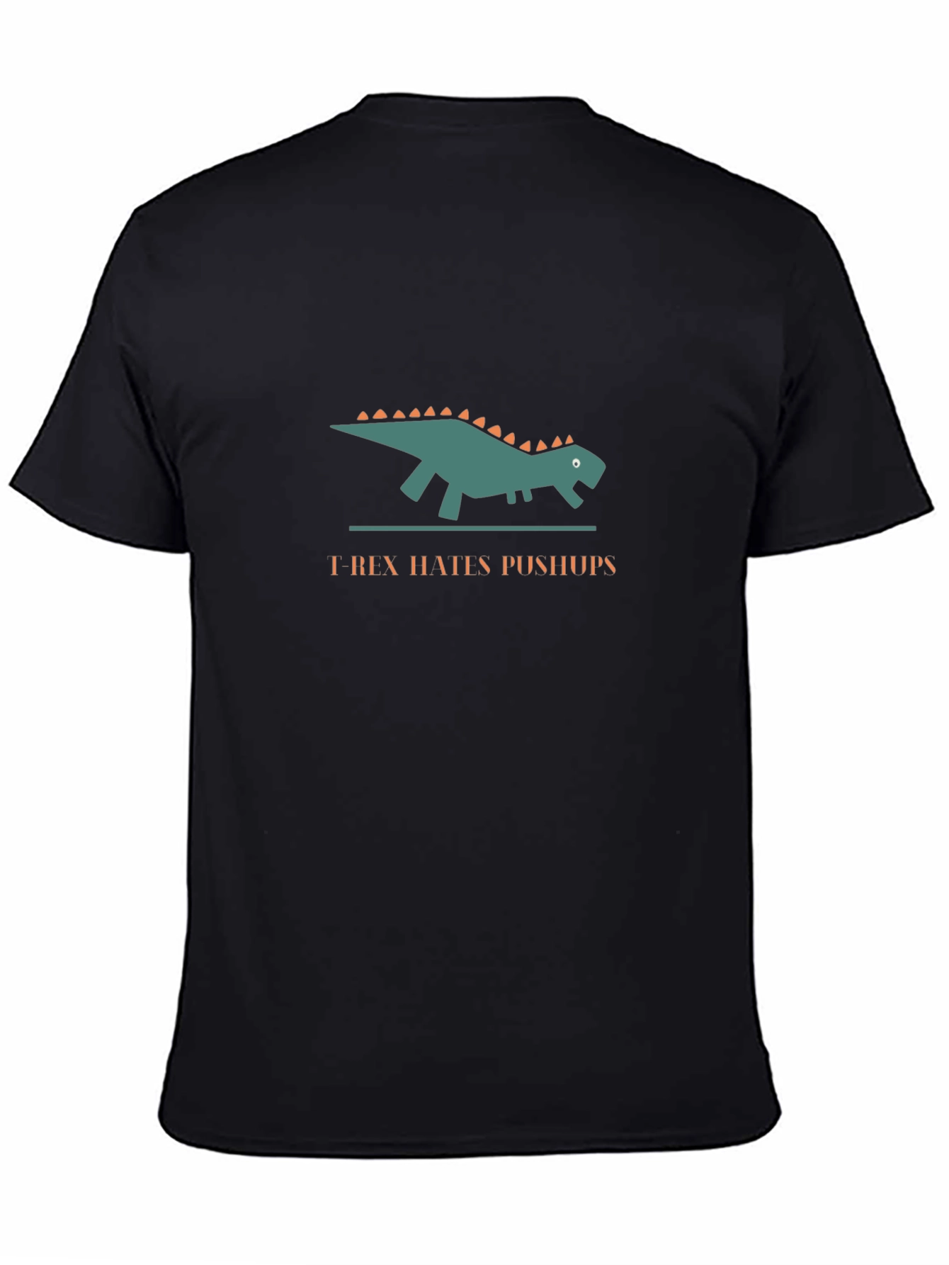 T-Rex Hates Pushups Graphic Black T-Shirt