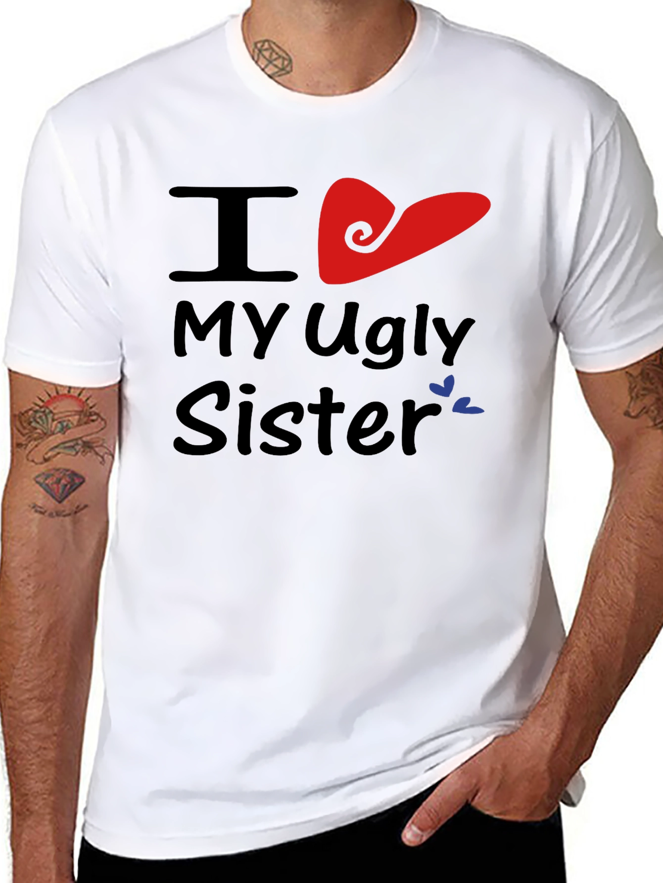 I Heart My Ugly Sister T-Shirt Novelty Apparel