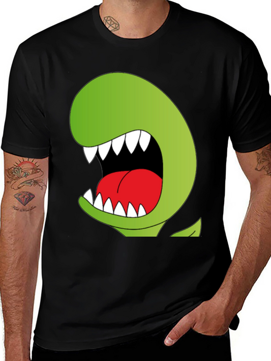 Cartoon Monster Graphic Tee - Funky Novelty T-Shirt