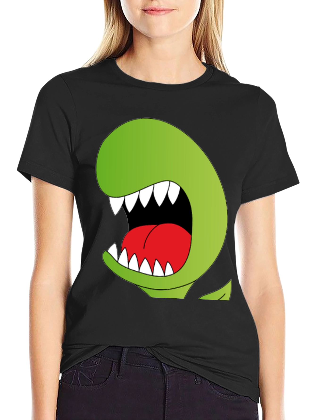 Cartoon Monster Graphic Tee - Funky Novelty T-Shirt