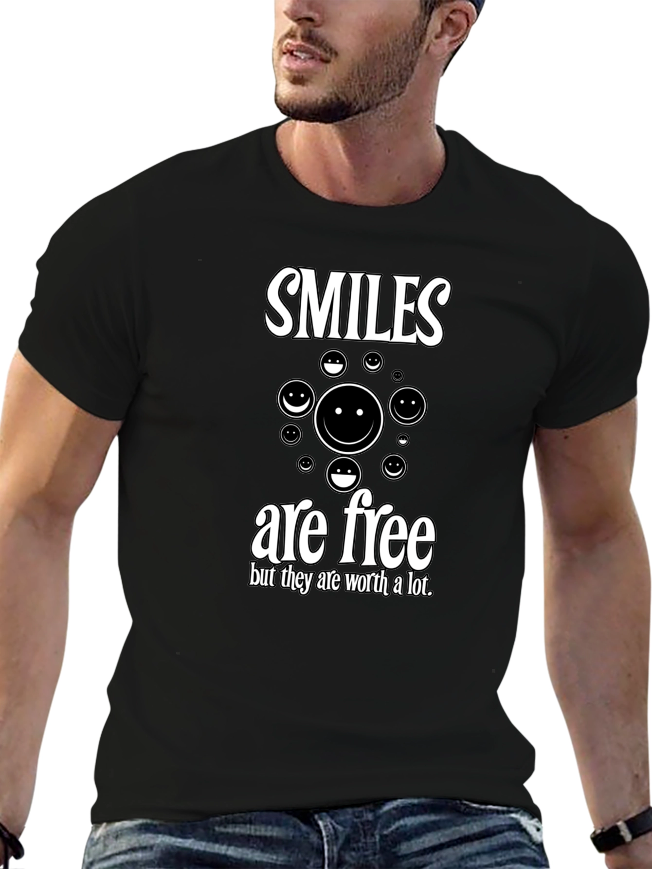Smiles Are Free Graphic Print Tee
