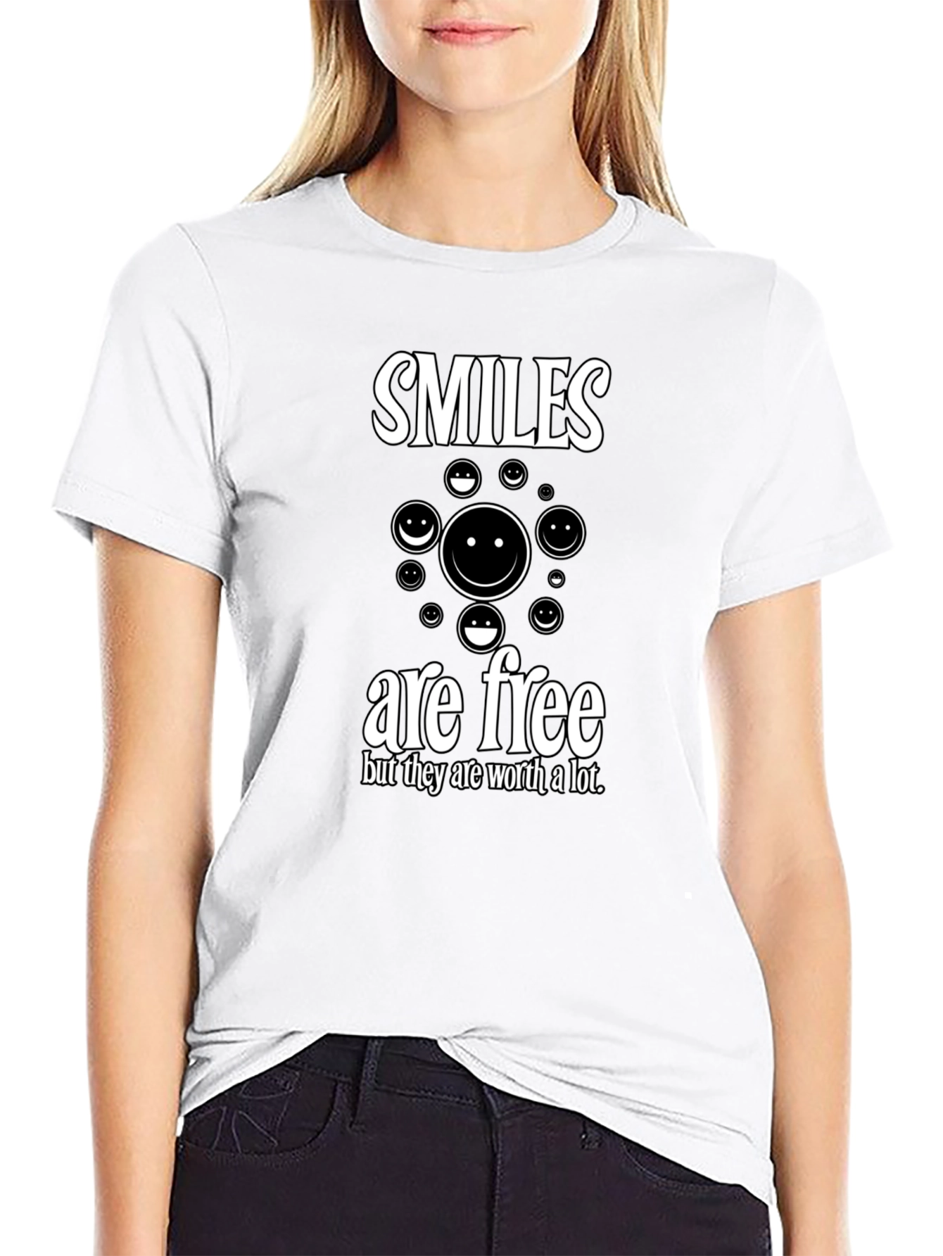 Smiles Are Free Graphic Print Tee