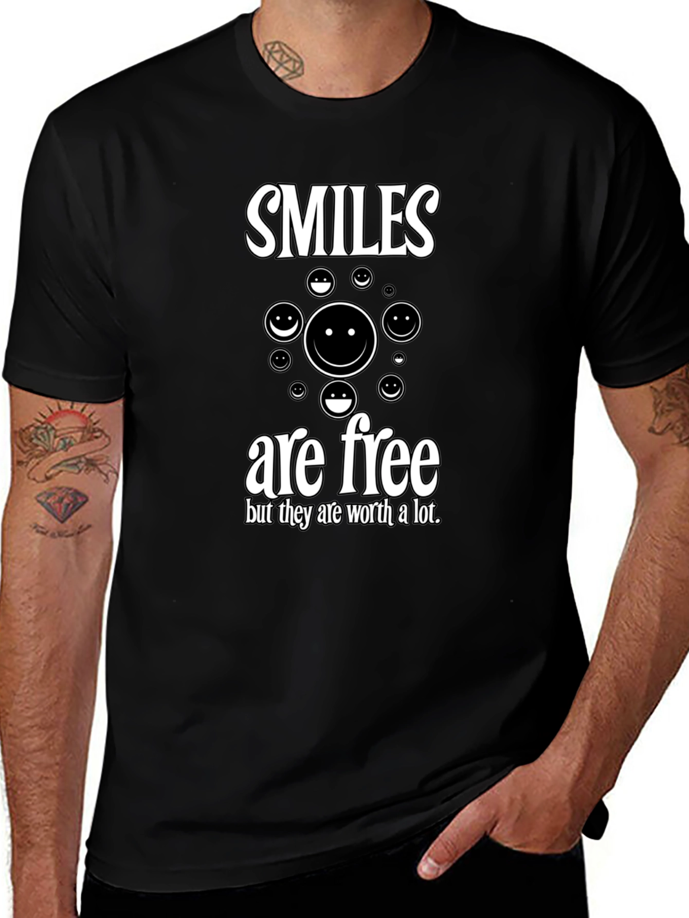 Smiles Are Free Graphic Print Tee